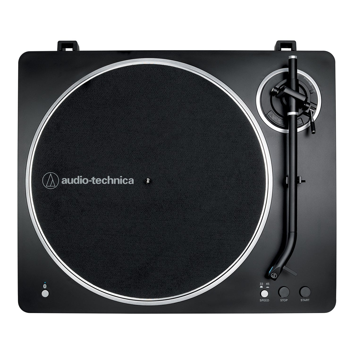 Audio-Technica 2-Speed Belt-Drive Fully Automatic Turntable with Bluetooth, aptX, 45 RPM Adapter, Switchable Preamp, and RCA Out, Black/Silver - Image 5