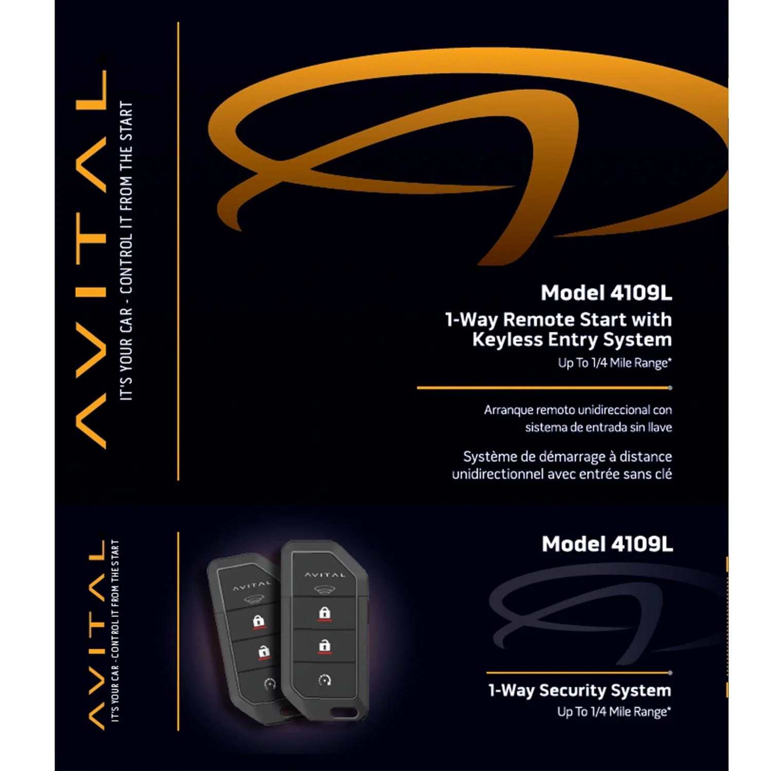 Avital 4109L 1-Way Remote Start System with Two 4-Button Remotes - Image 3