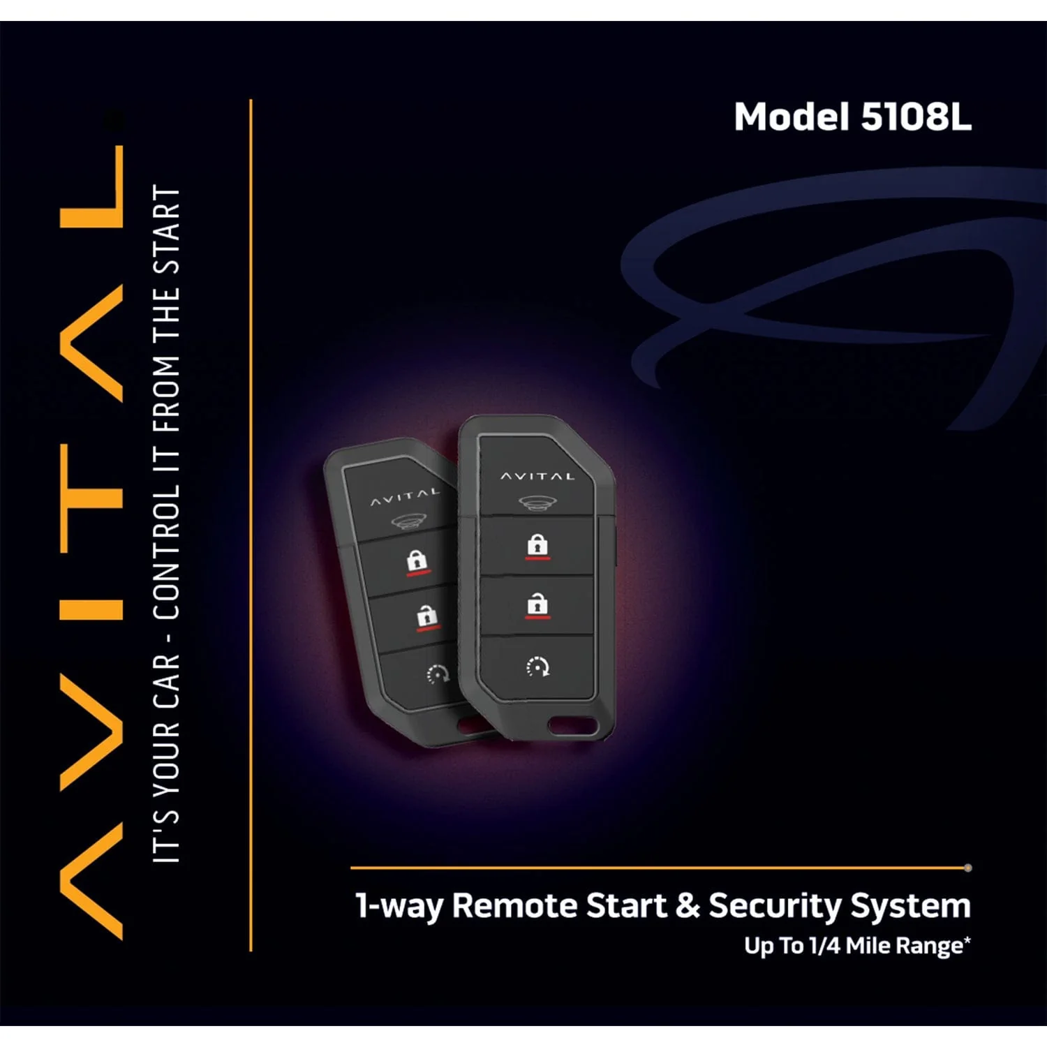 Avital 5108L 1-Way Remote Start Security System with 2 Remotes - Image 3