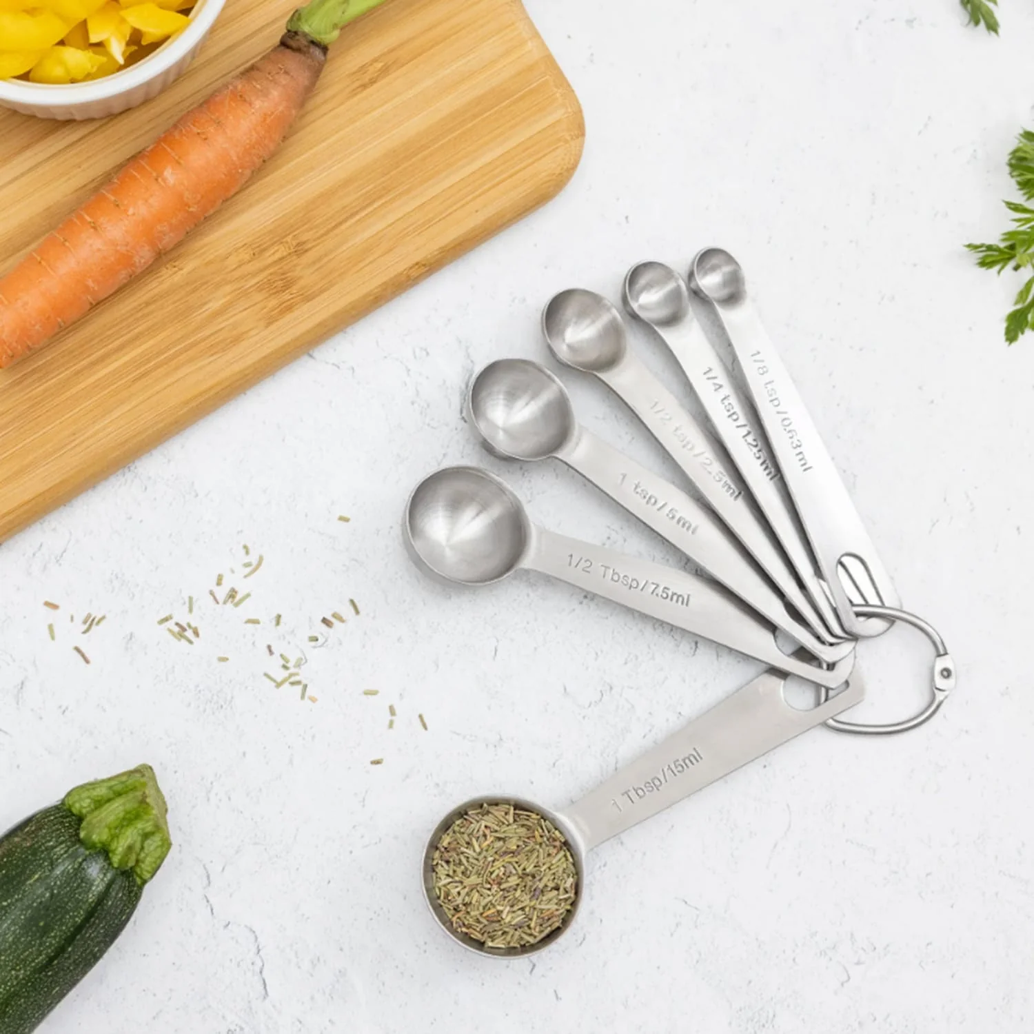 Better Houseware 6-Piece Stainless Steel Measuring Spoon Set - Image 4