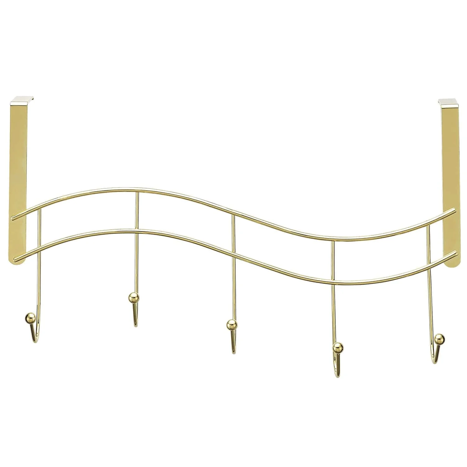 Better Houseware Brass Over-Door Hook Rack