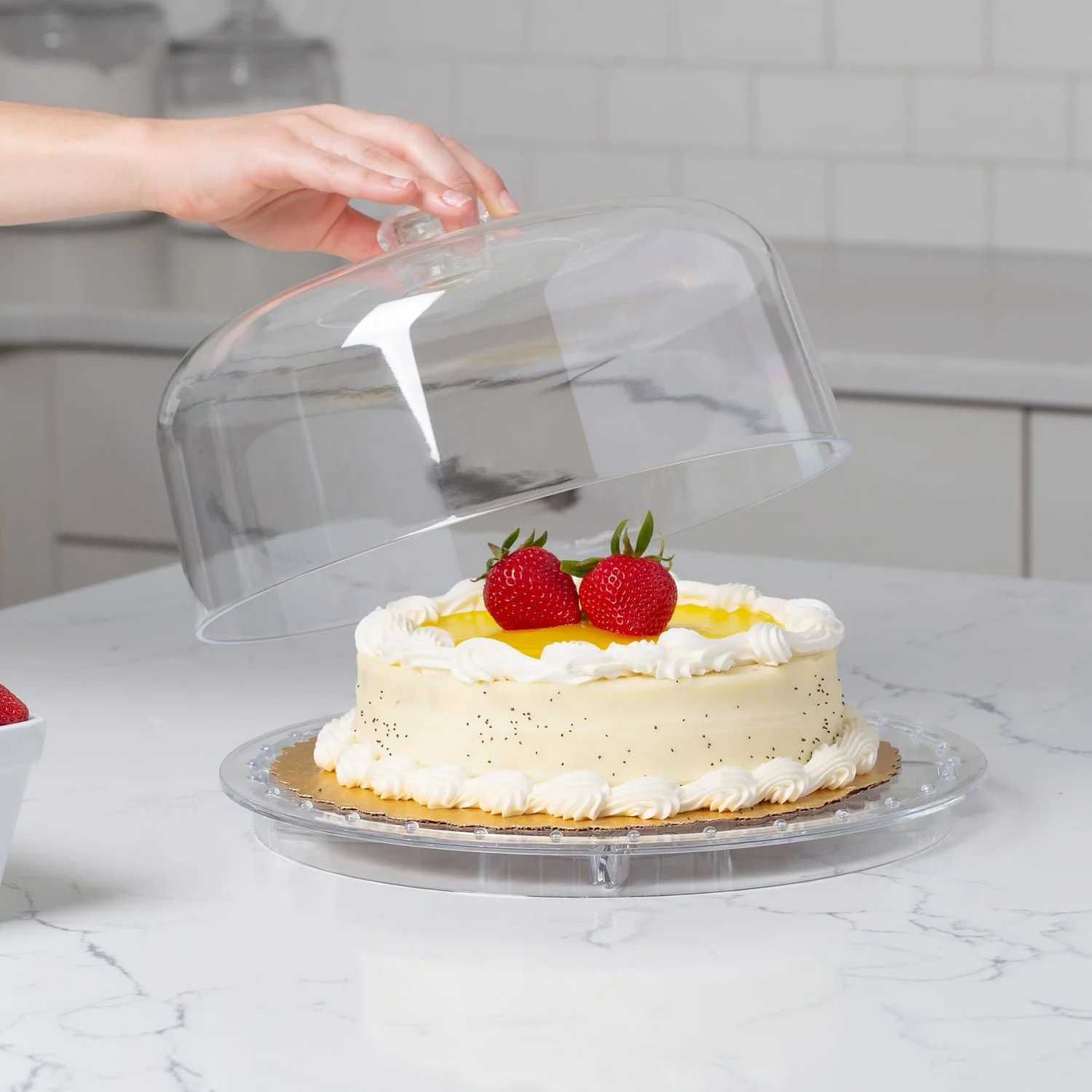 Better Houseware Convertible 3-Piece Clear-Acrylic Cake Cover Set - Image 5