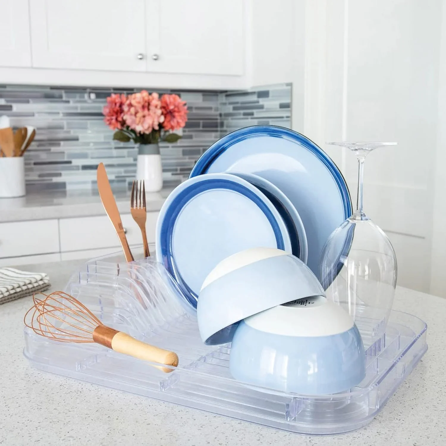 Better Houseware Dish Rack Set, Clear - Image 3