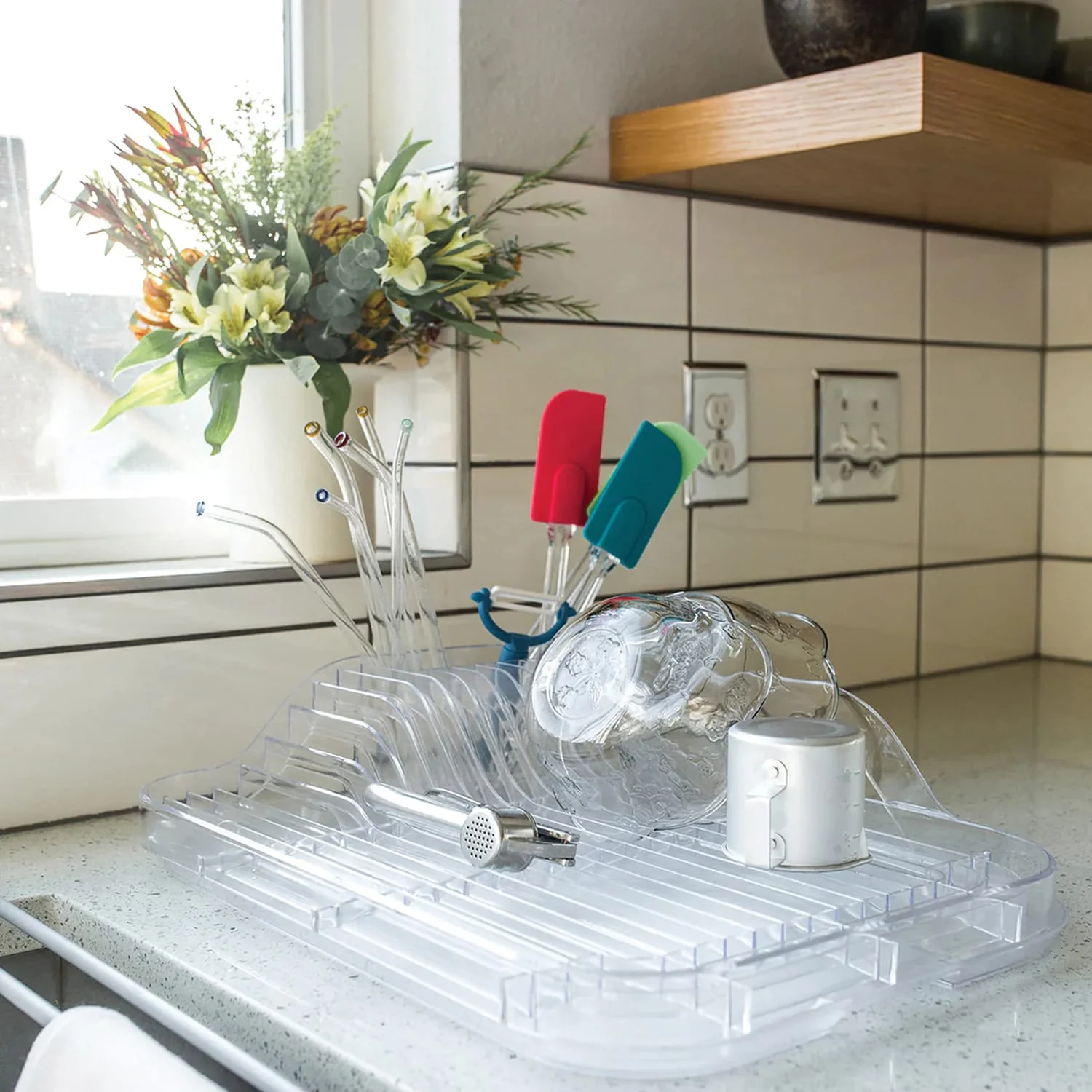 Better Houseware Dish Rack Set, Clear - Image 4