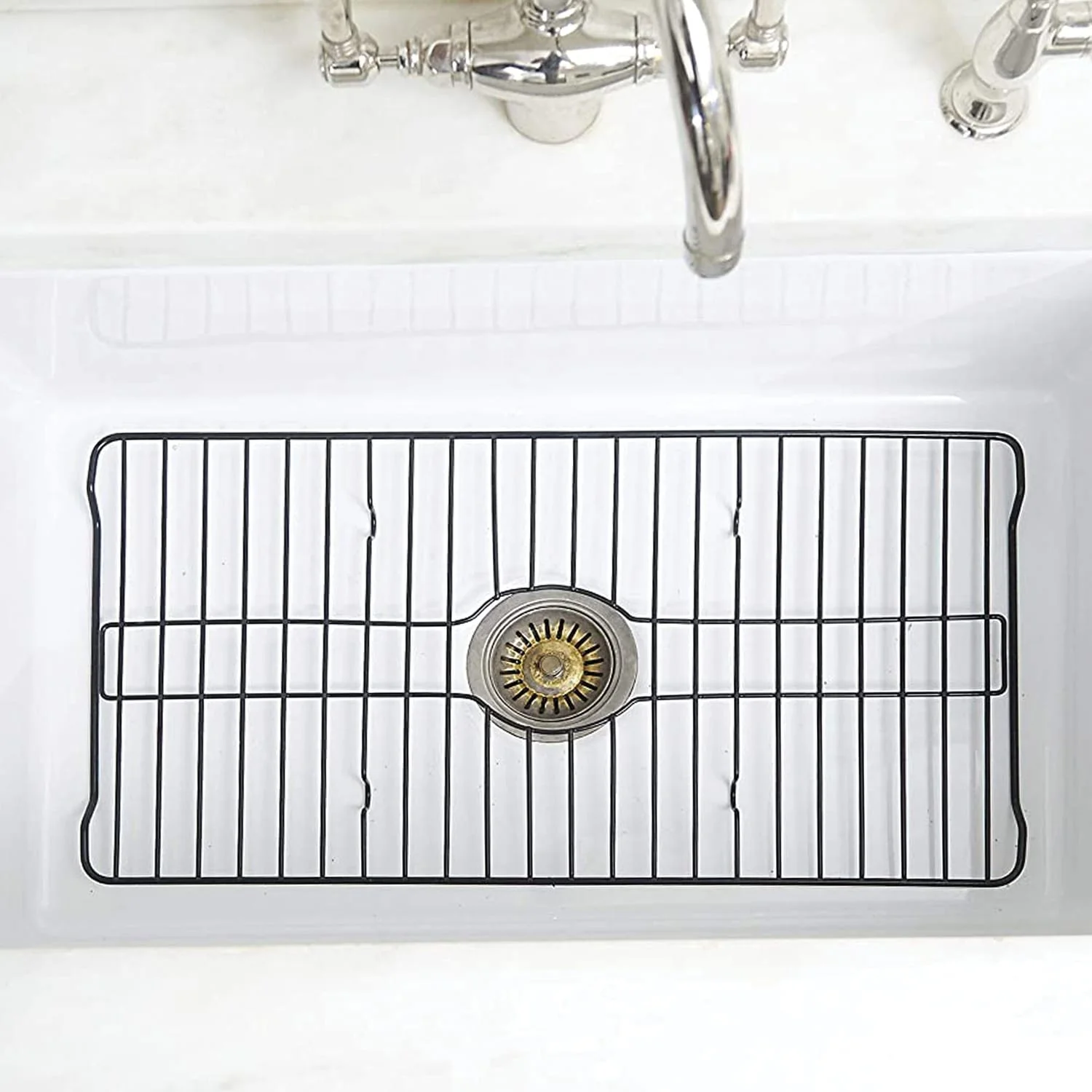 Better Houseware Extra-Large Coated Steel Sink Protector, Black - Image 2