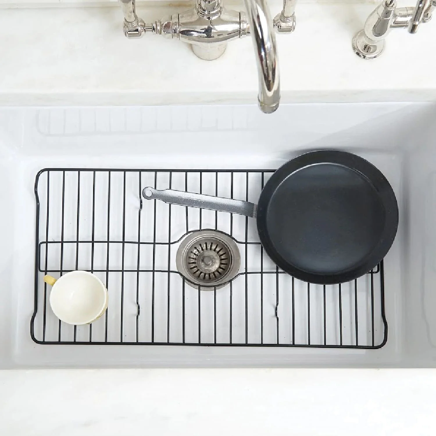 Better Houseware Extra-Large Coated Steel Sink Protector, Black - Image 3