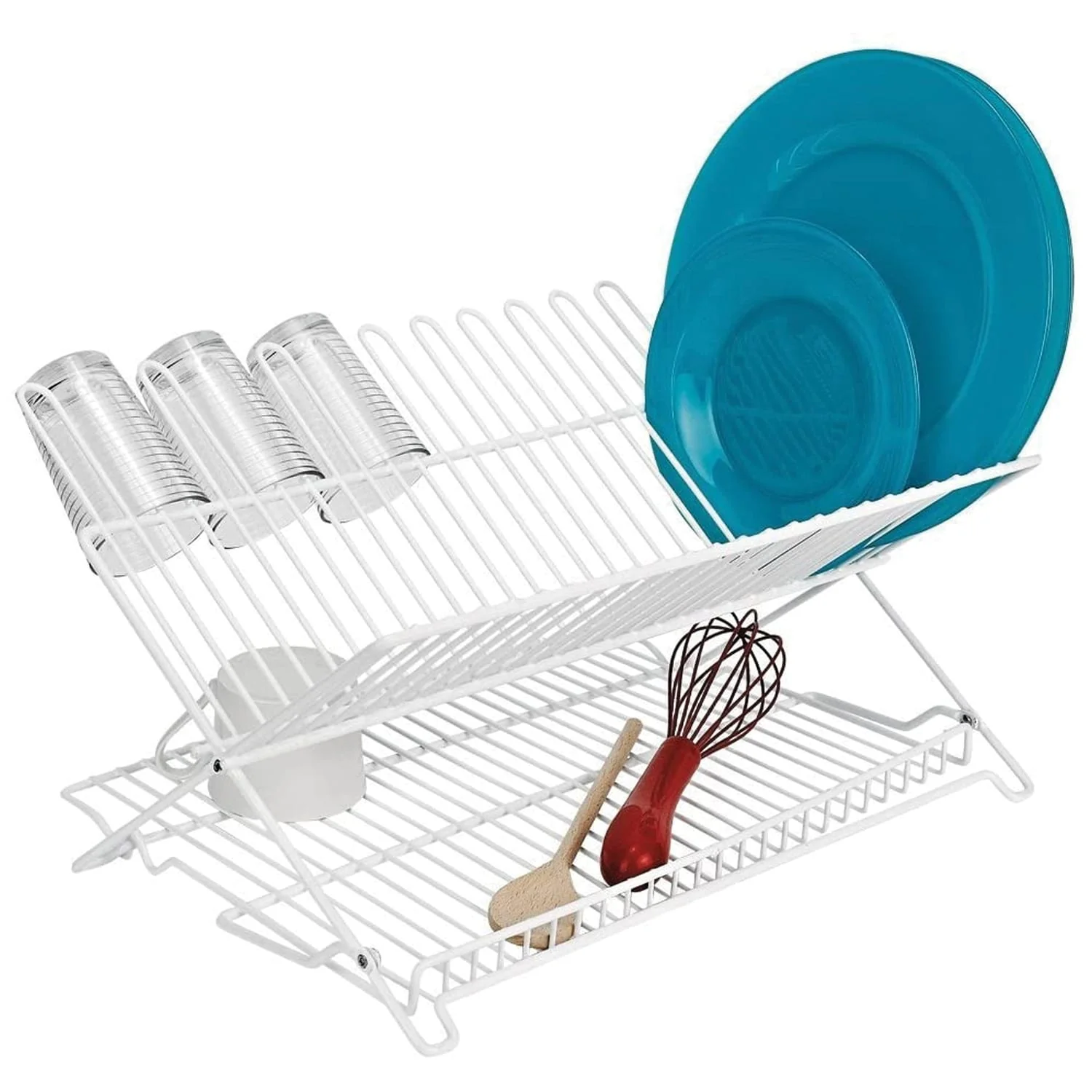 Better Houseware Folding Dish Rack, White - Image 2
