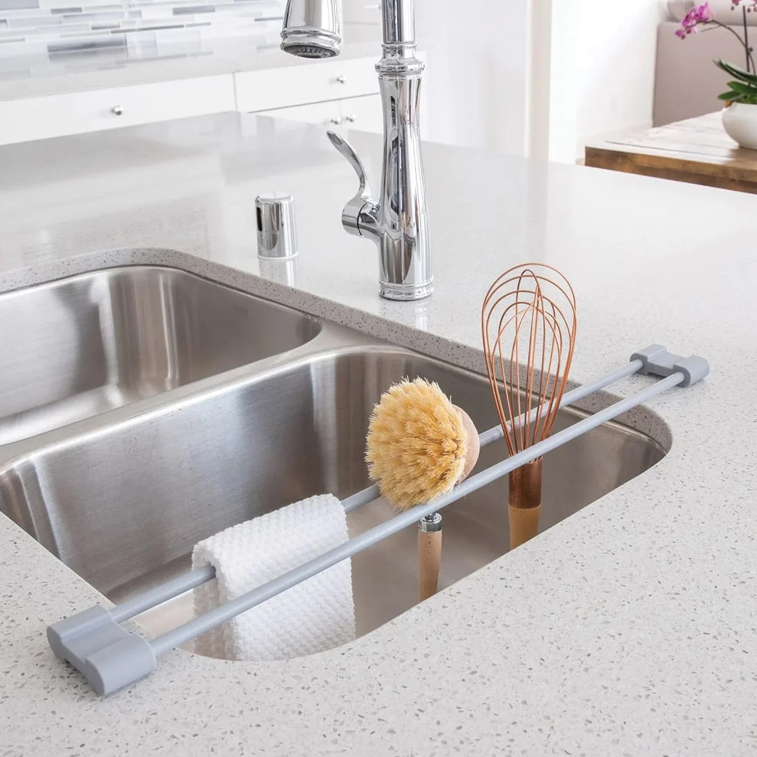 Better Houseware Over-Sink Drying Bar, Gray - Image 5