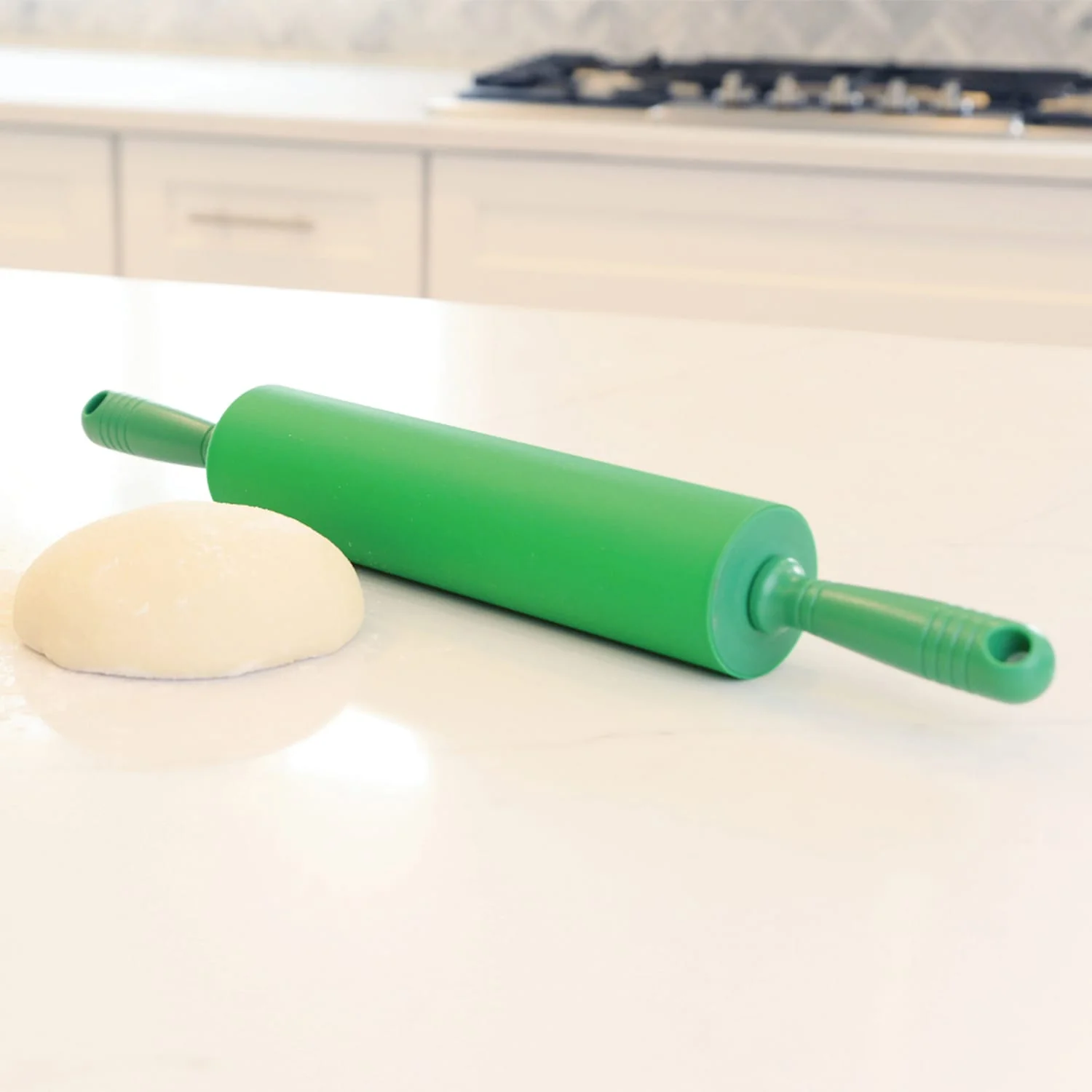 Better Houseware Silicone Rolling Pin, Green - Image 2