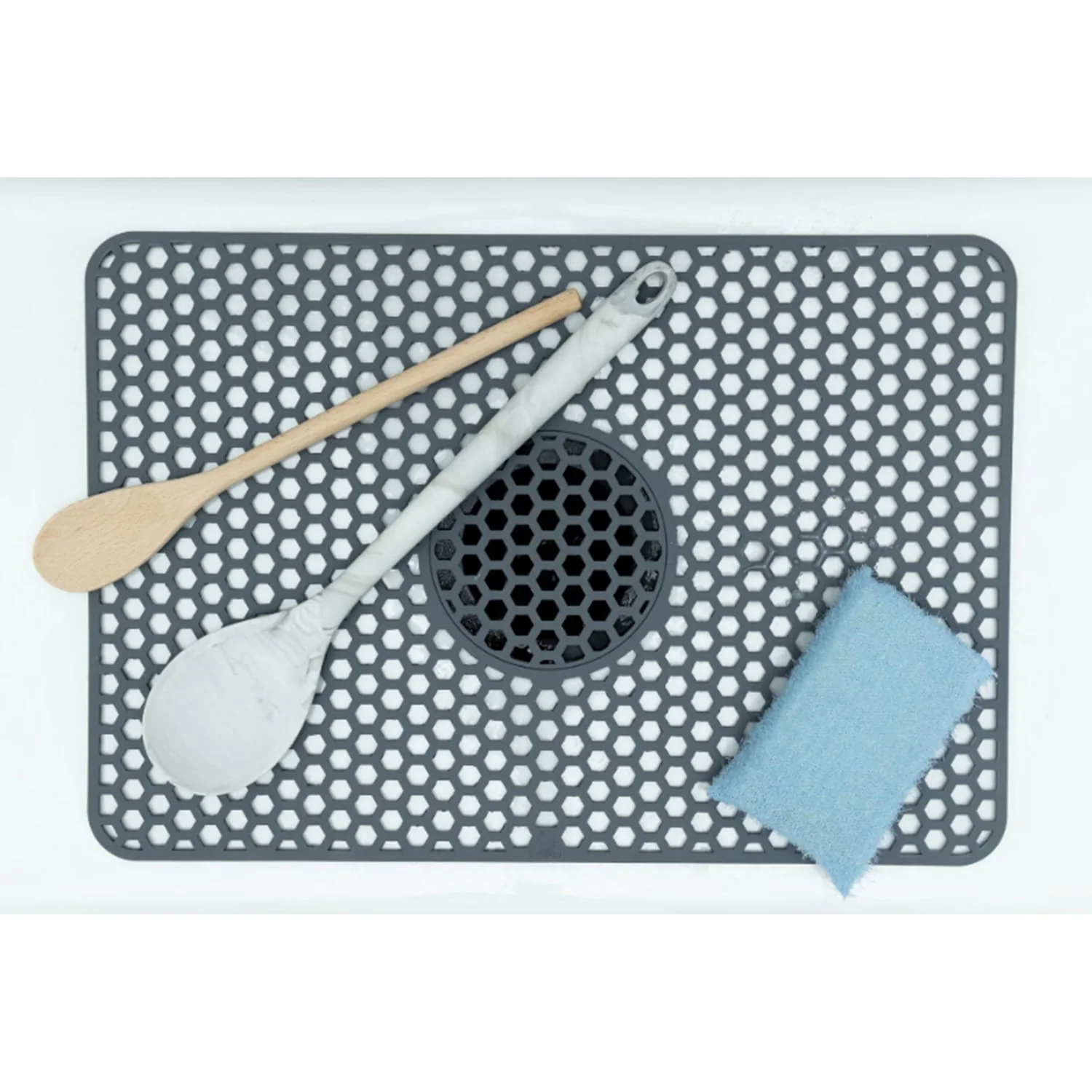 Better Houseware Silicone Sink Mat, Gray, Medium - Image 3