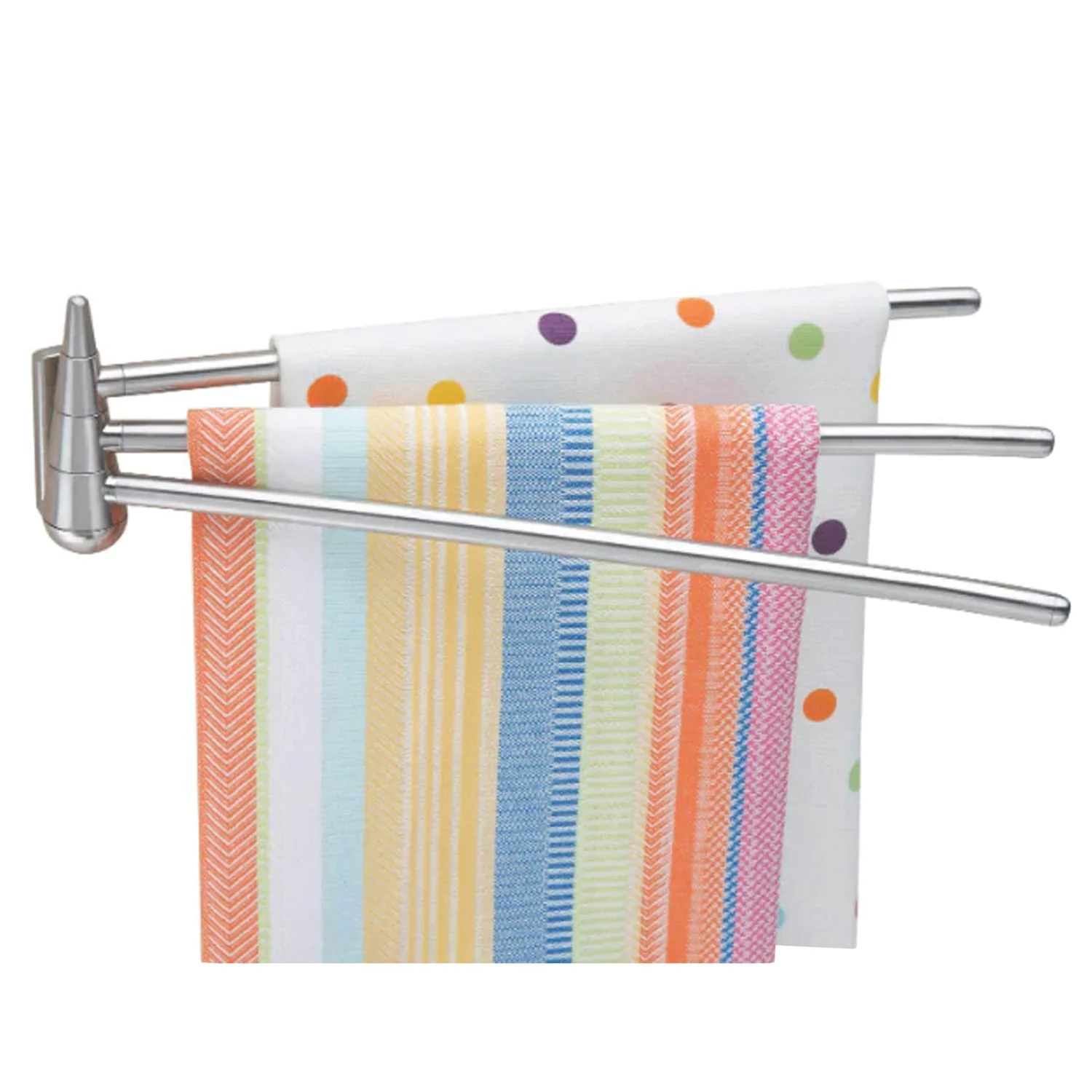 Better Houseware Stainless Steel 3-Arm Towel Bar - Image 2