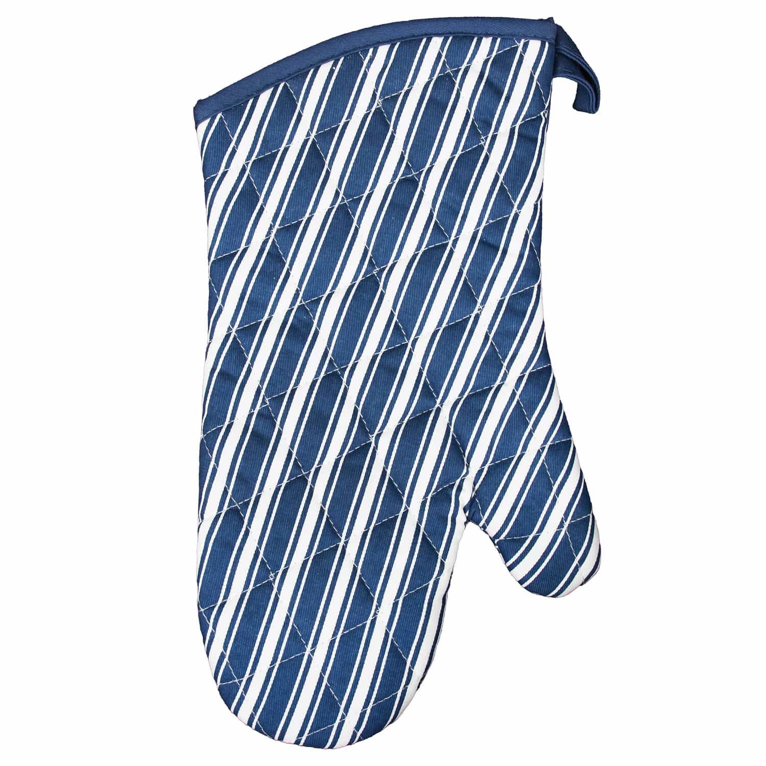 Better Houseware Striped Oven Mitt, Blue