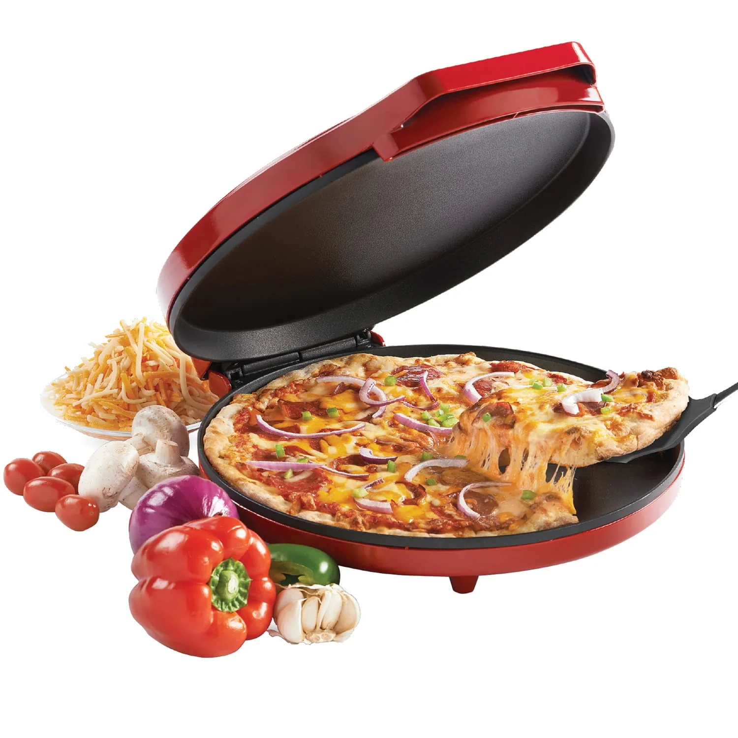 Betty Crocker 12-In. Pizza Maker, Red - Image 5