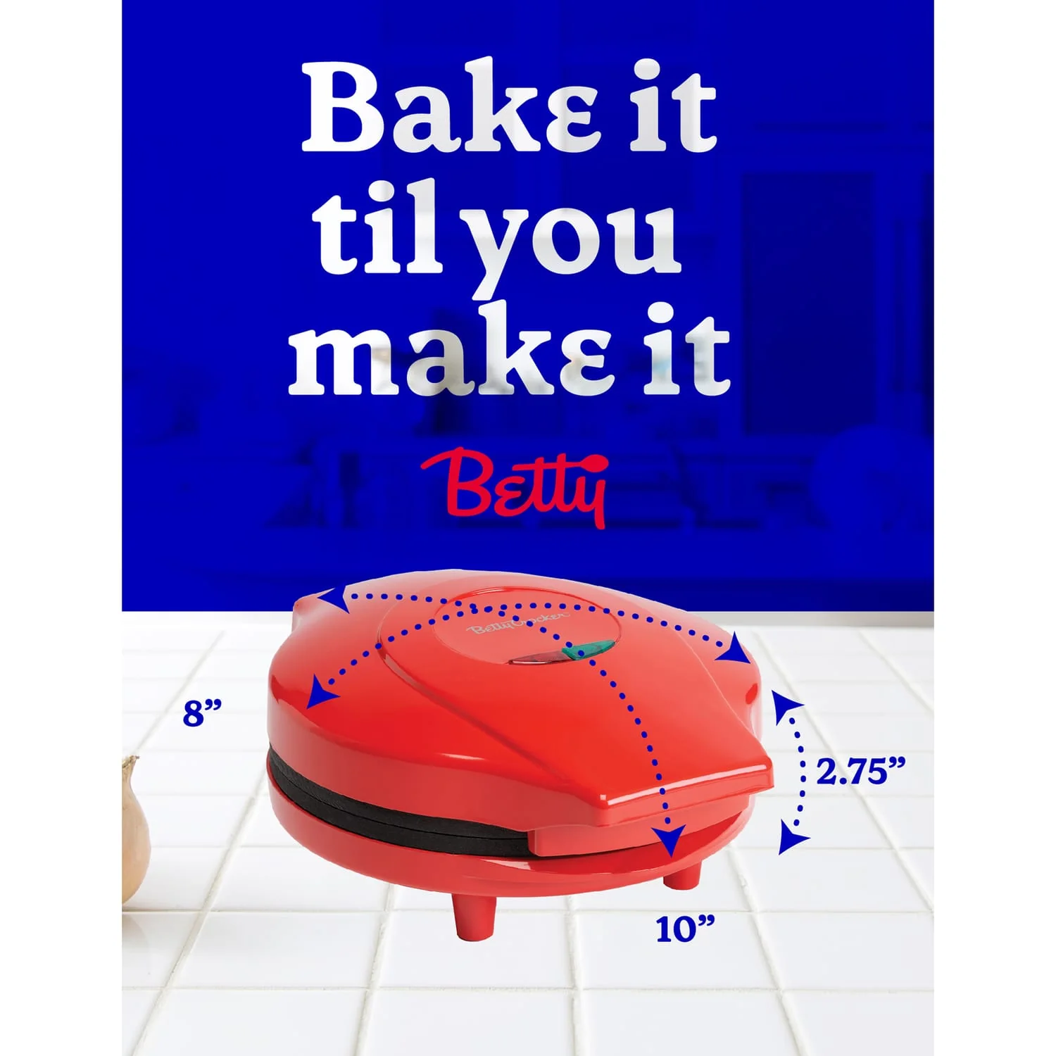 Betty Crocker 8-In. Indoor Electric Travel Nonstick Pizza Maker Plus with Insulated Travel Bag, Red - Image 4