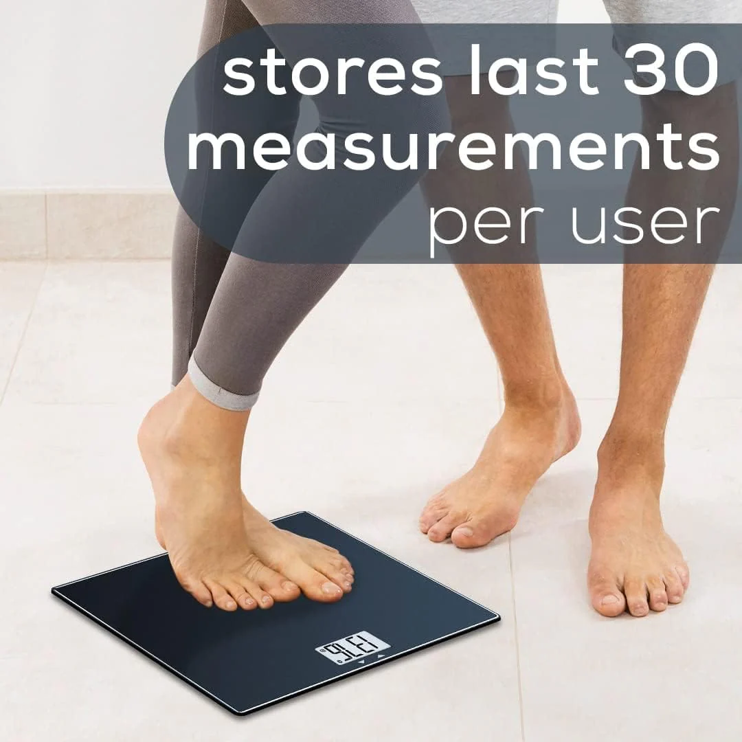 Beurer Bluetooth Glass Scale with BMI Measurement, Smart Digital Bathroom Scale Connects with Health App Analyzer, Black - Image 5