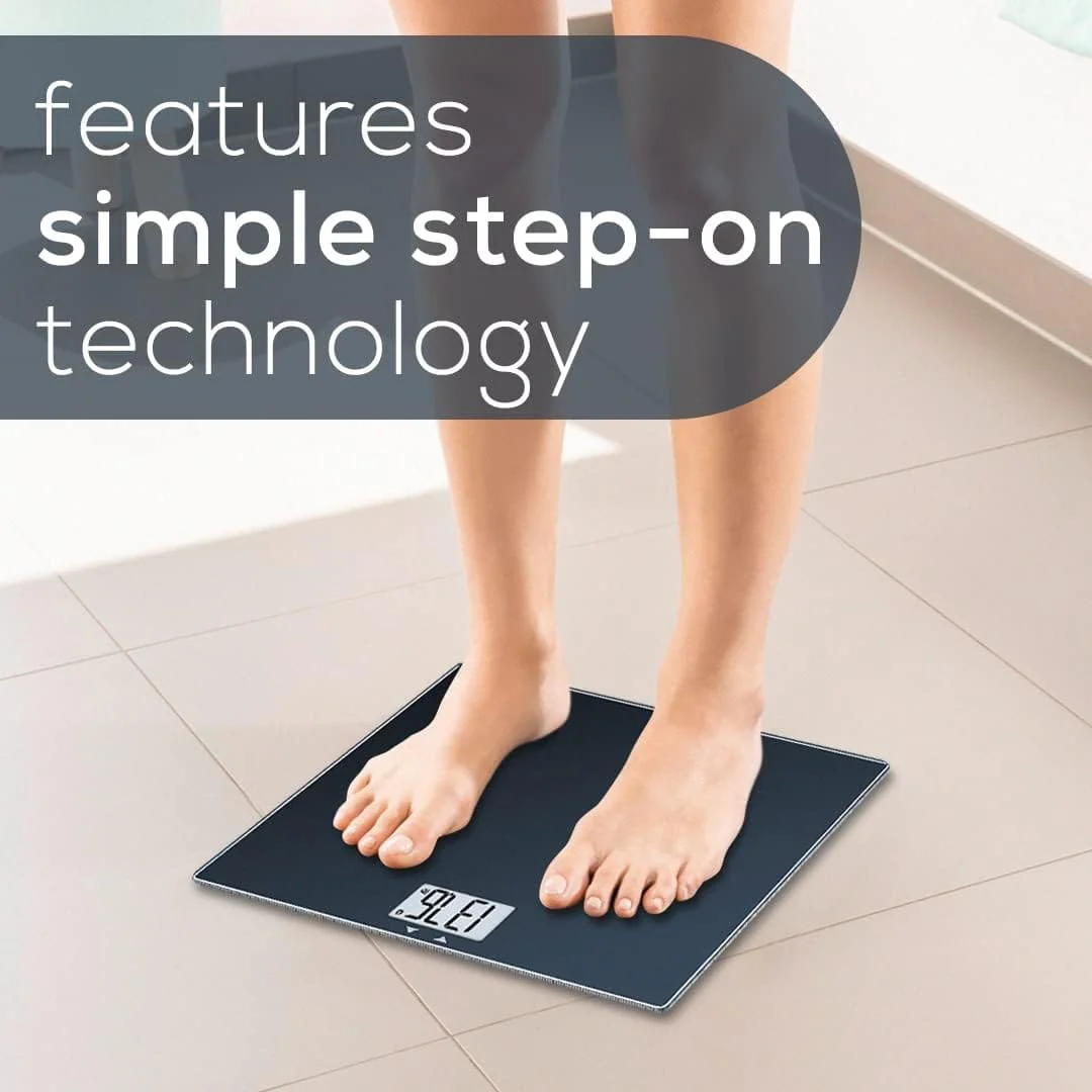 Beurer Bluetooth Glass Scale with BMI Measurement, Smart Digital Bathroom Scale Connects with Health App Analyzer, Black - Image 6