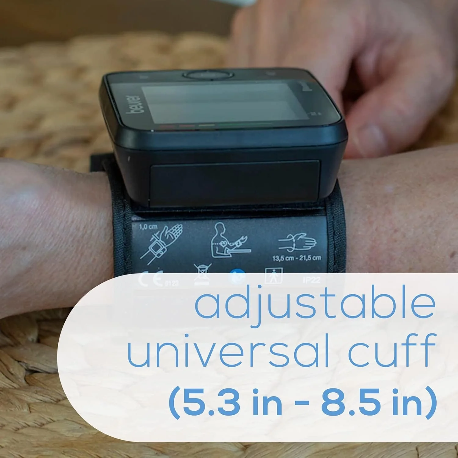 Beurer Wrist Blood Pressure Monitor with Bluetooth, Irregular Heartbeat Detection, Risk Indicator, Large Display, and Travel Case - Image 5