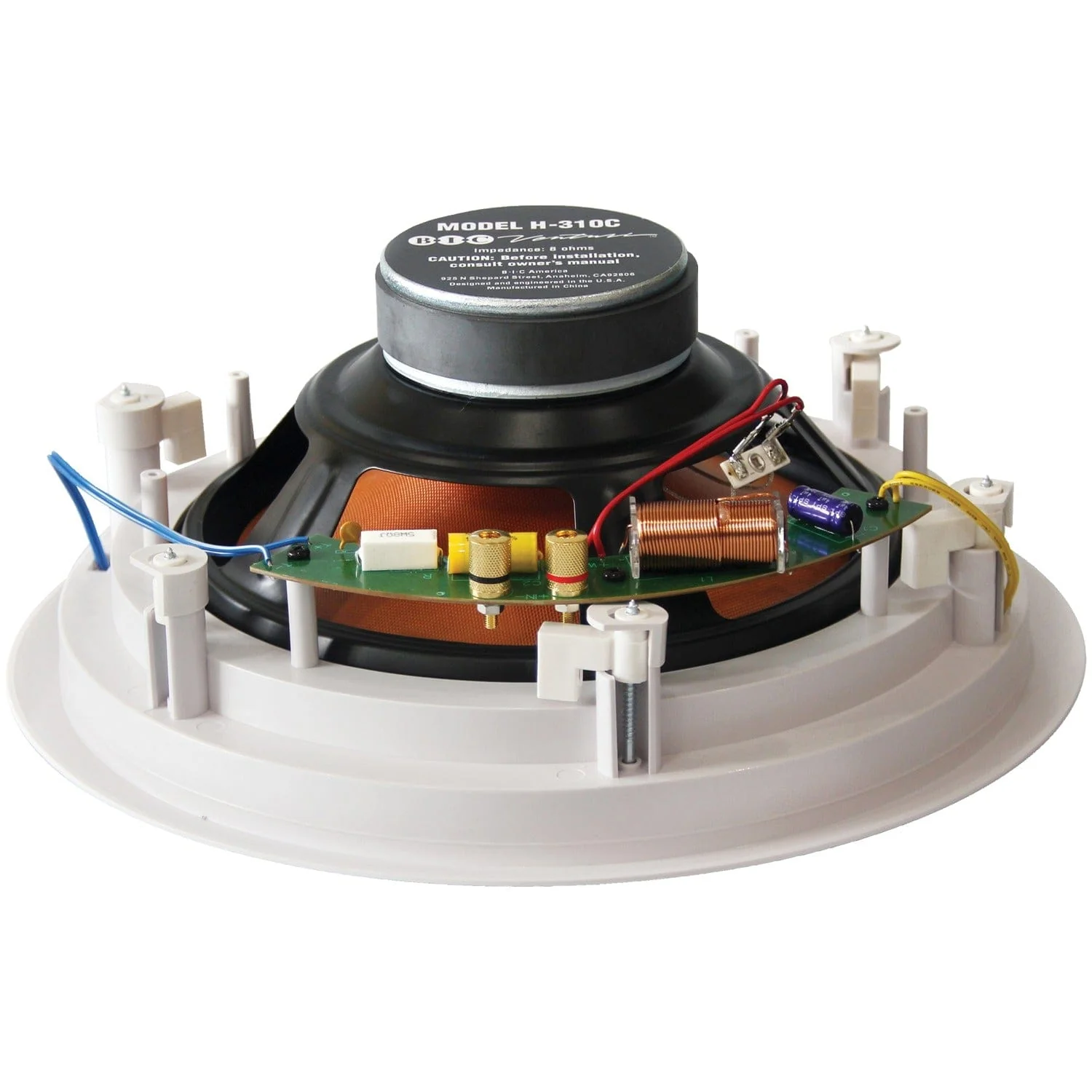 BIC America 10-In. 250-Watt Acoustech H310C 10-In. 3-Way In-Ceiling Speaker with Woven Fiber Woofers and Liquid-Cooled Titanium Tweeter, 8 Ohms - Image 5