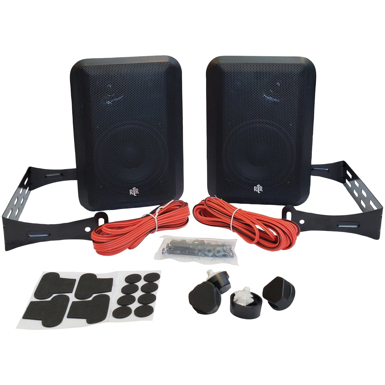 BIC America RtR Series RTRV44-2 4-In. Indoor/Outdoor Weather-Resistant Speakers, 100 Watts, Black - Image 2