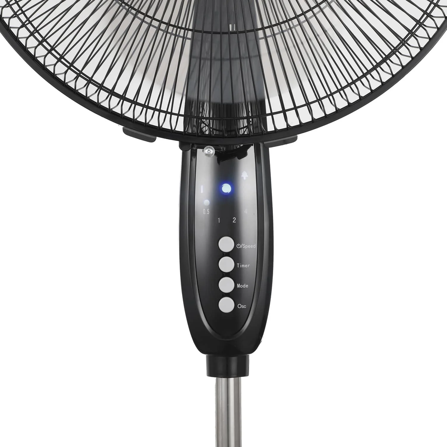 Black+Decker 16-In. 3-Speed Dual-Blade Oscillating Stand Fan with Remote, Black, BFSD116B - Image 3