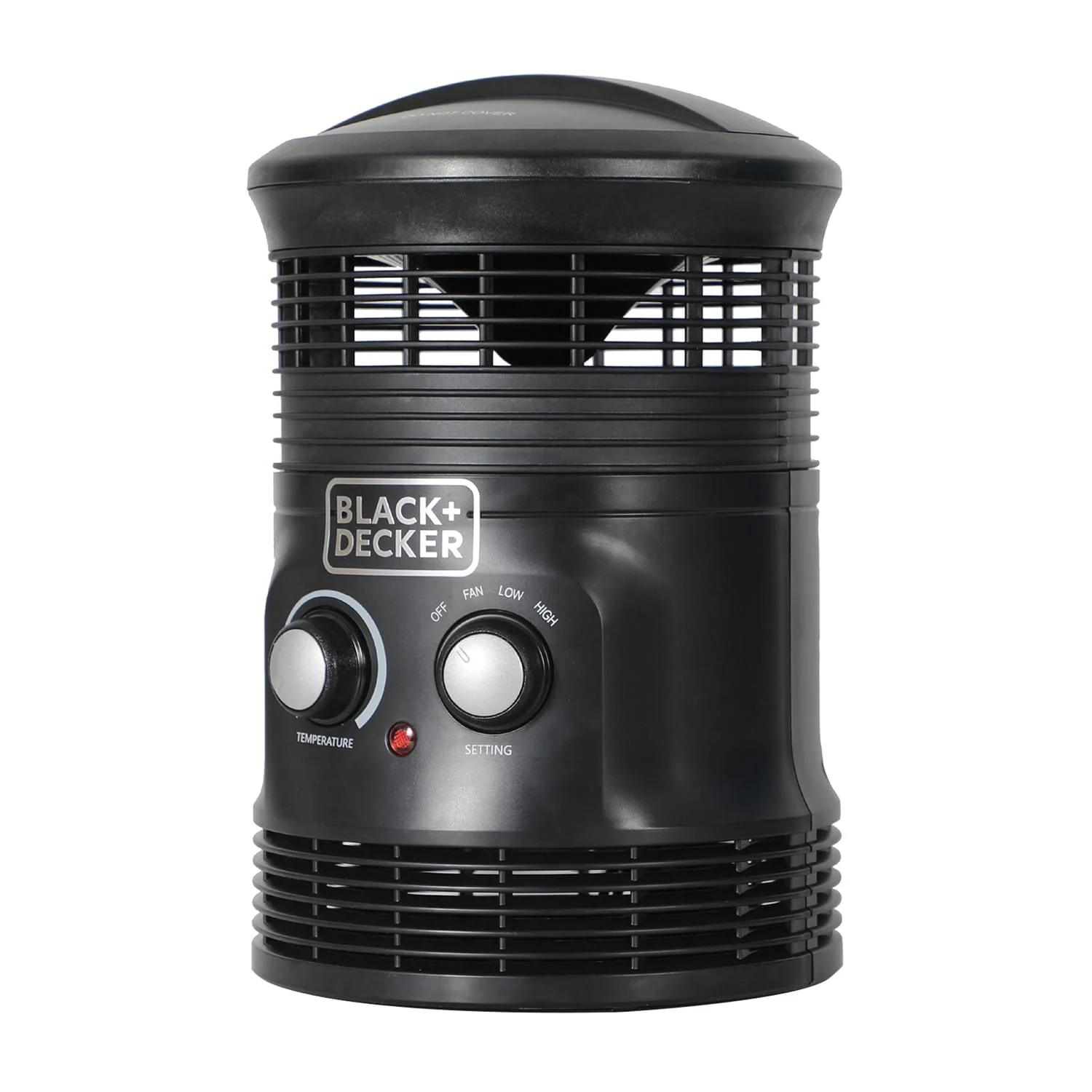 Black+Decker 360° Surround Portable Electric Heater and Fan, 1500/750 Watts/Fan Only, 5120 BTUs, Thermostat, Safety Features, 70.8-In. Cord - Image 4