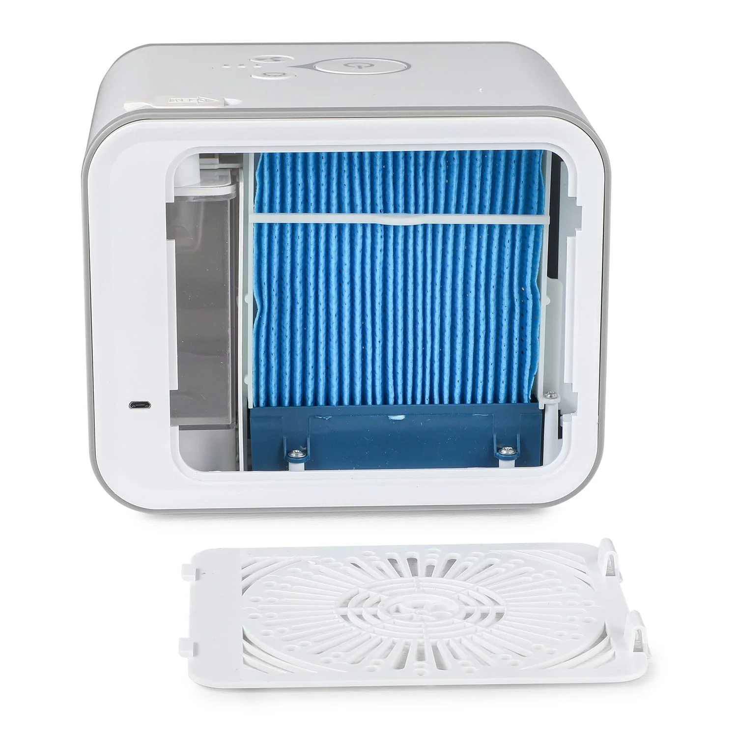 Black+Decker BDMC10 3-Speed Portable USB-Powered Desktop Evaporative Air Cooler with Fan, White/Gray - Image 5