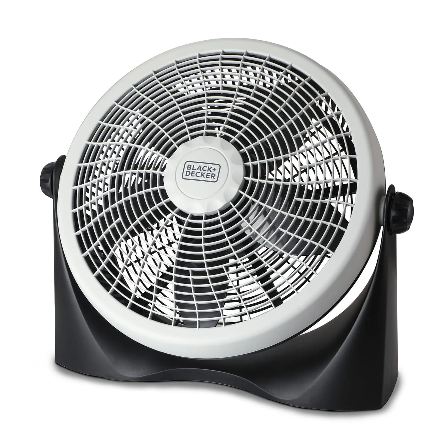 Black+Decker BFF16B 16-In. 3-Speed Portable Floor Fan with Adjustable Tilt, Black