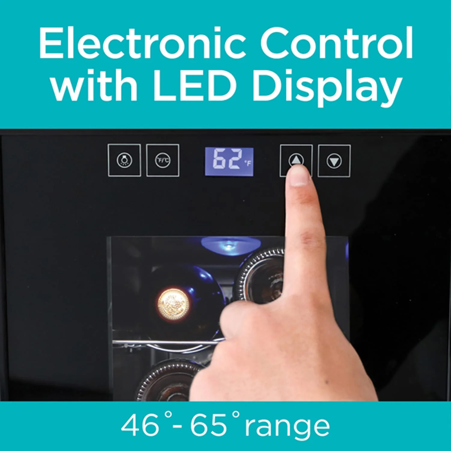 Black+Decker Wine Cellar with LED Display, 6 Bottle - Image 3
