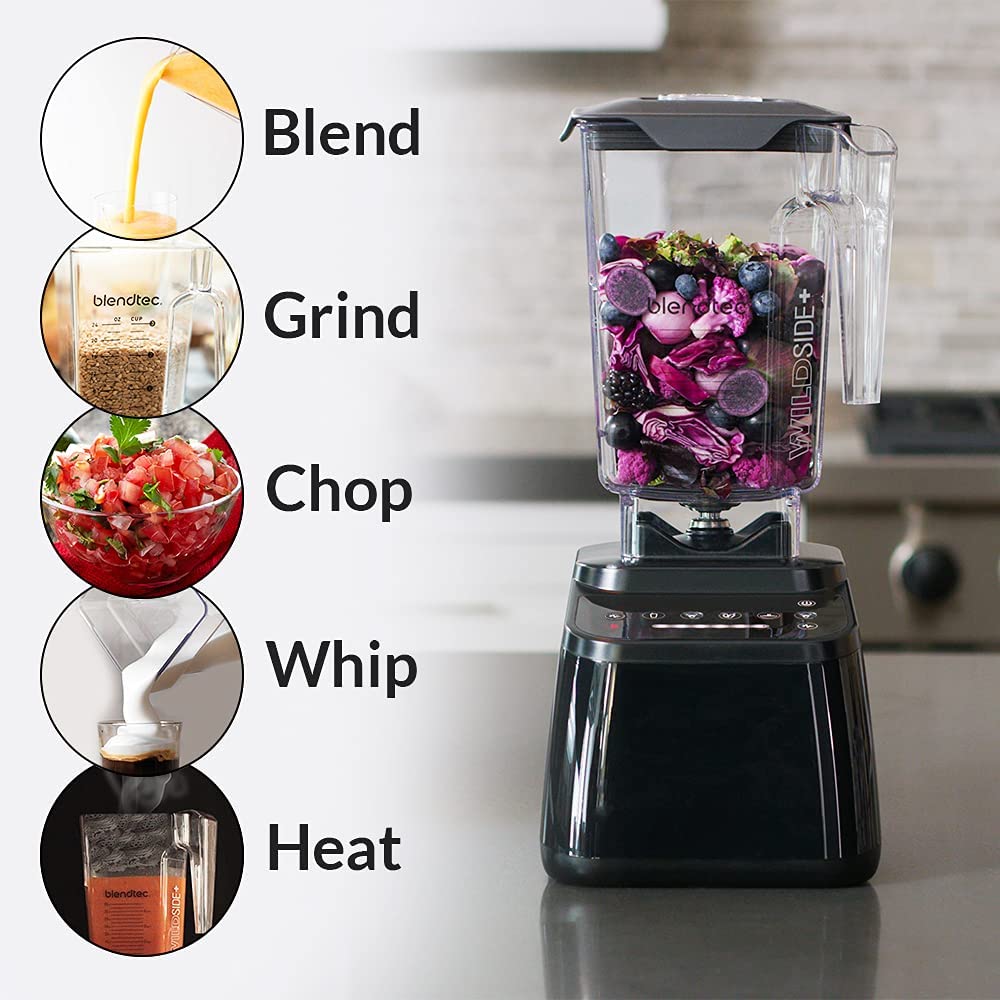Blendtec Designer 650 Blender, WildSide+ Jar, 8 Speeds, Black - Image 2