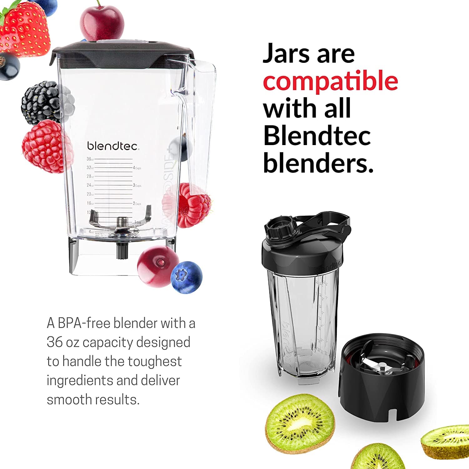 Blendtec Designer 650 Blender, WildSide+ Jar, 8 Speeds, Stainless Black - Image 5