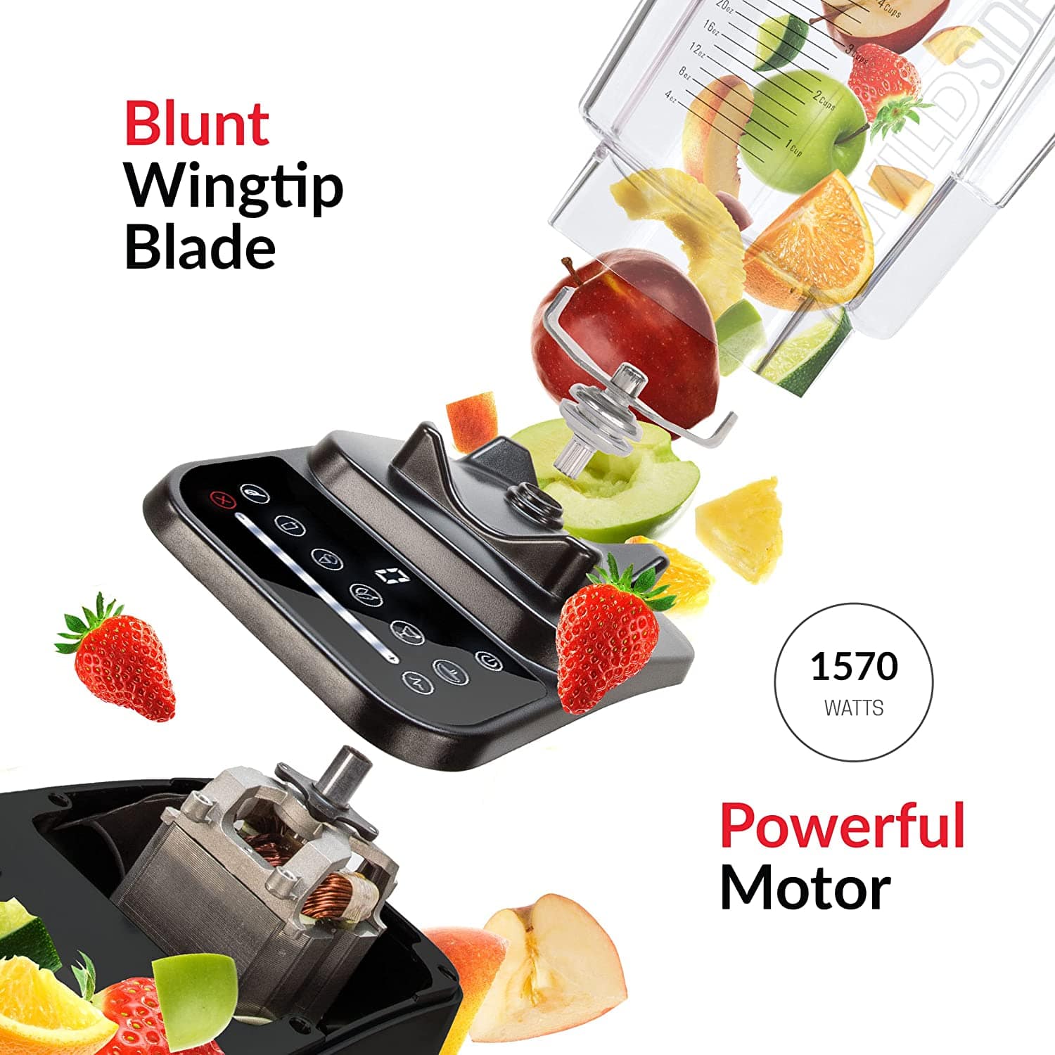 Blendtec Designer 650 Blender, WildSide+ Jar, 8 Speeds, Stainless Black - Image 6
