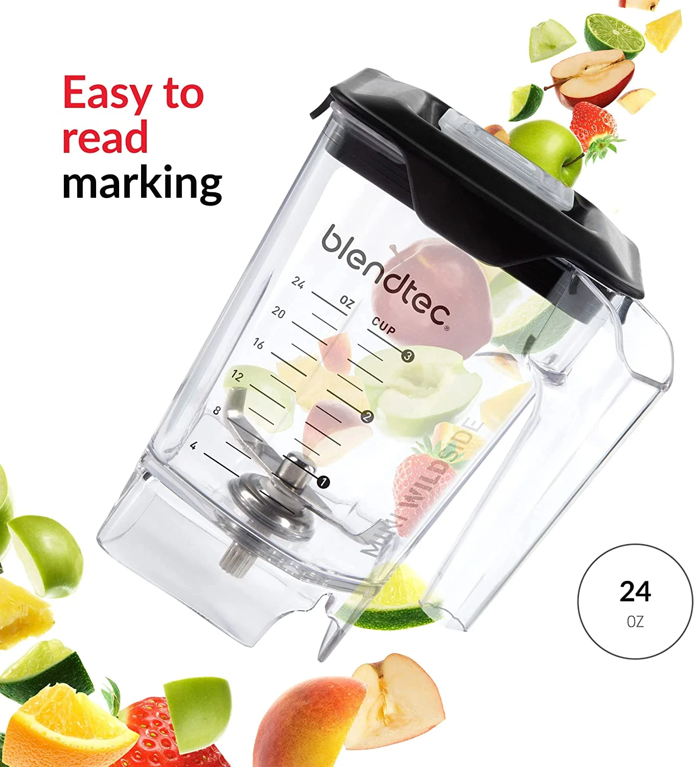 Blendtec Mini WildSide Jar, 24 oz, Clear - Image 3