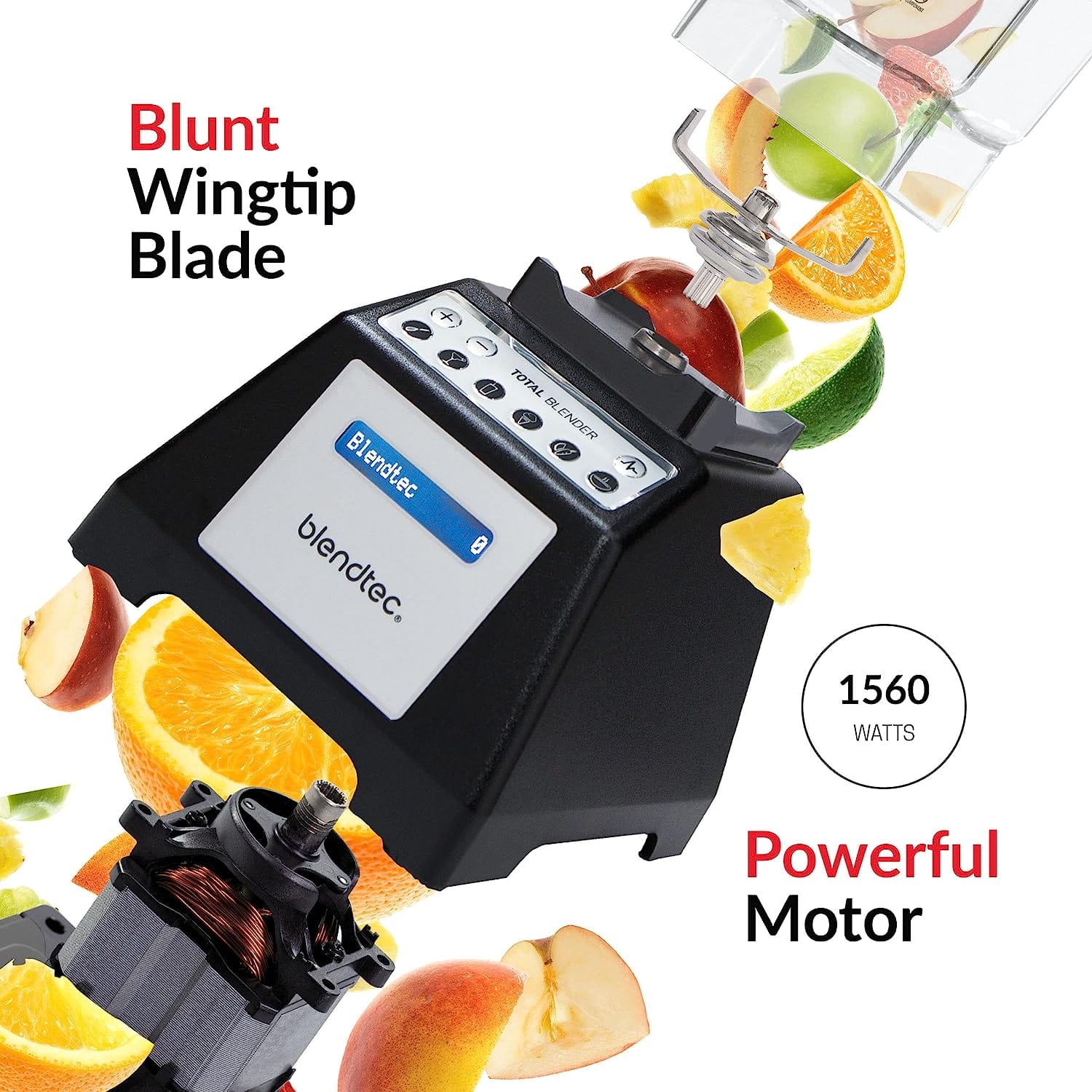 Blendtec Total Blender Classic, WildSide+ Jar, 10 Speeds, Black - Image 3