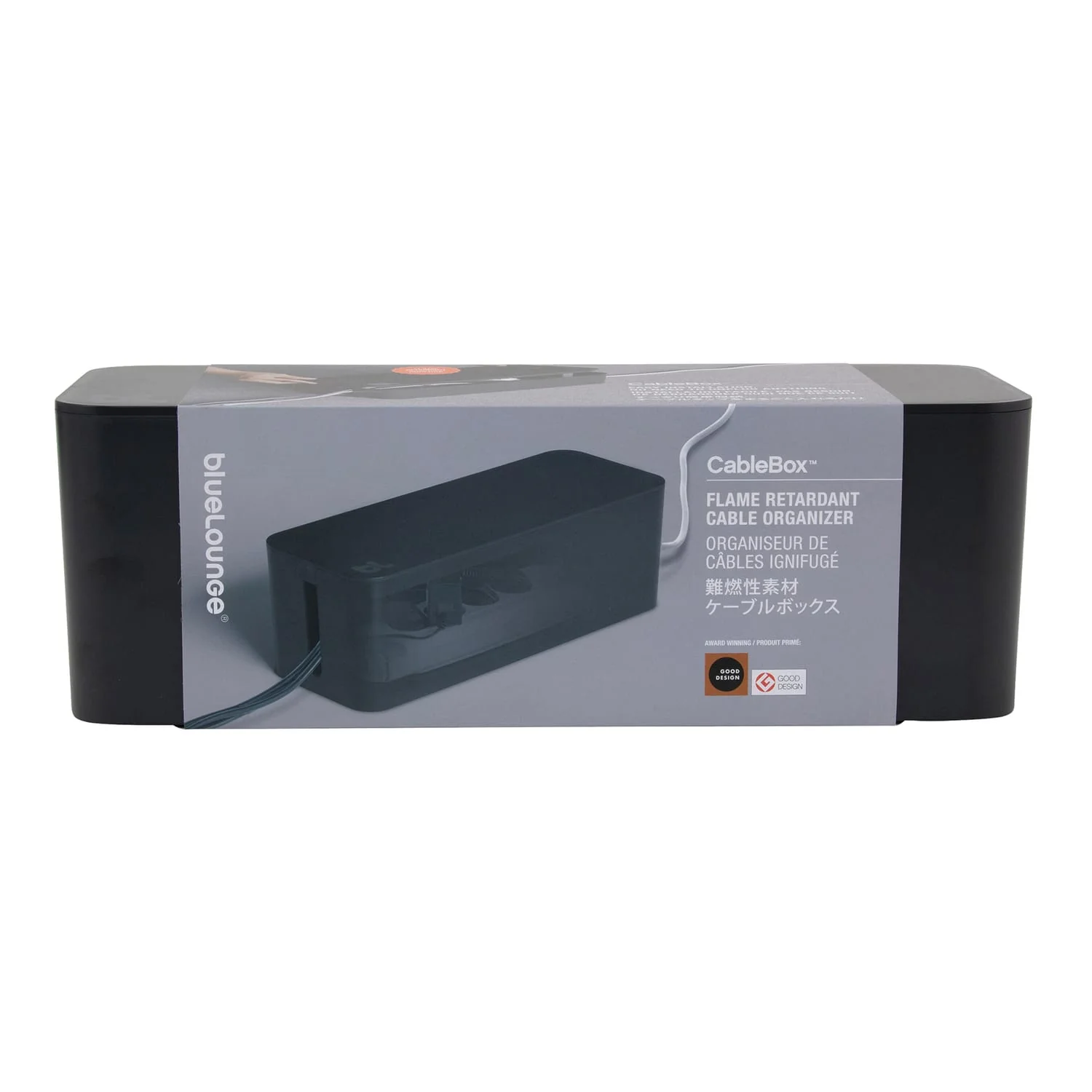 Bluelounge 16 x 6.25 x 5.25-In. CableBox Cable Organizer, BLUCB-01, Black - Image 2