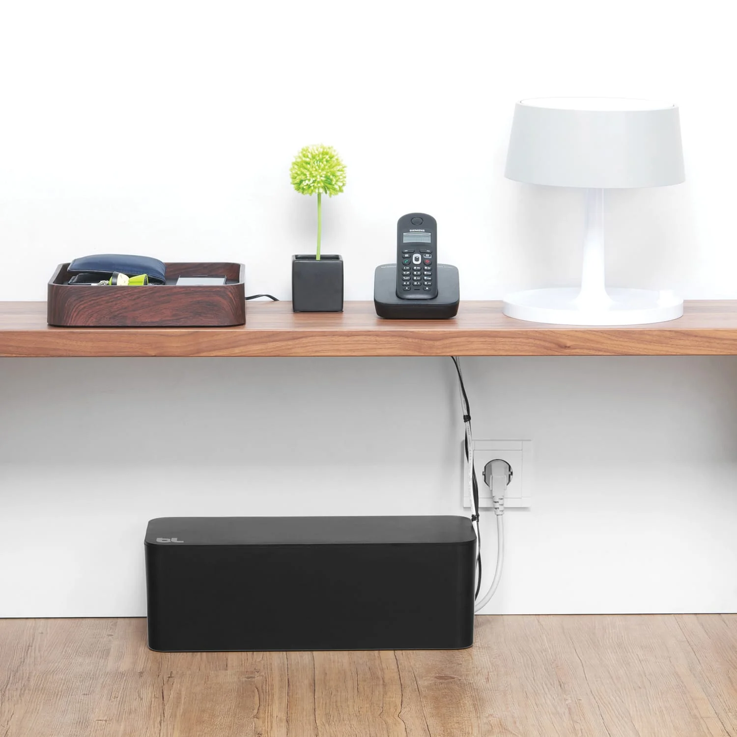 Bluelounge 16 x 6.25 x 5.25-In. CableBox Cable Organizer, BLUCB-01, Black - Image 5