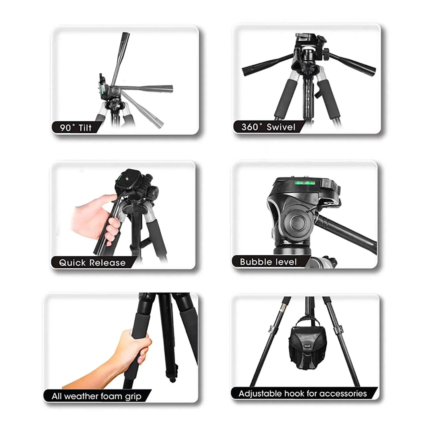 Bower Heavy-Duty Series 72-In. Tripod, VT6800 - Image 3