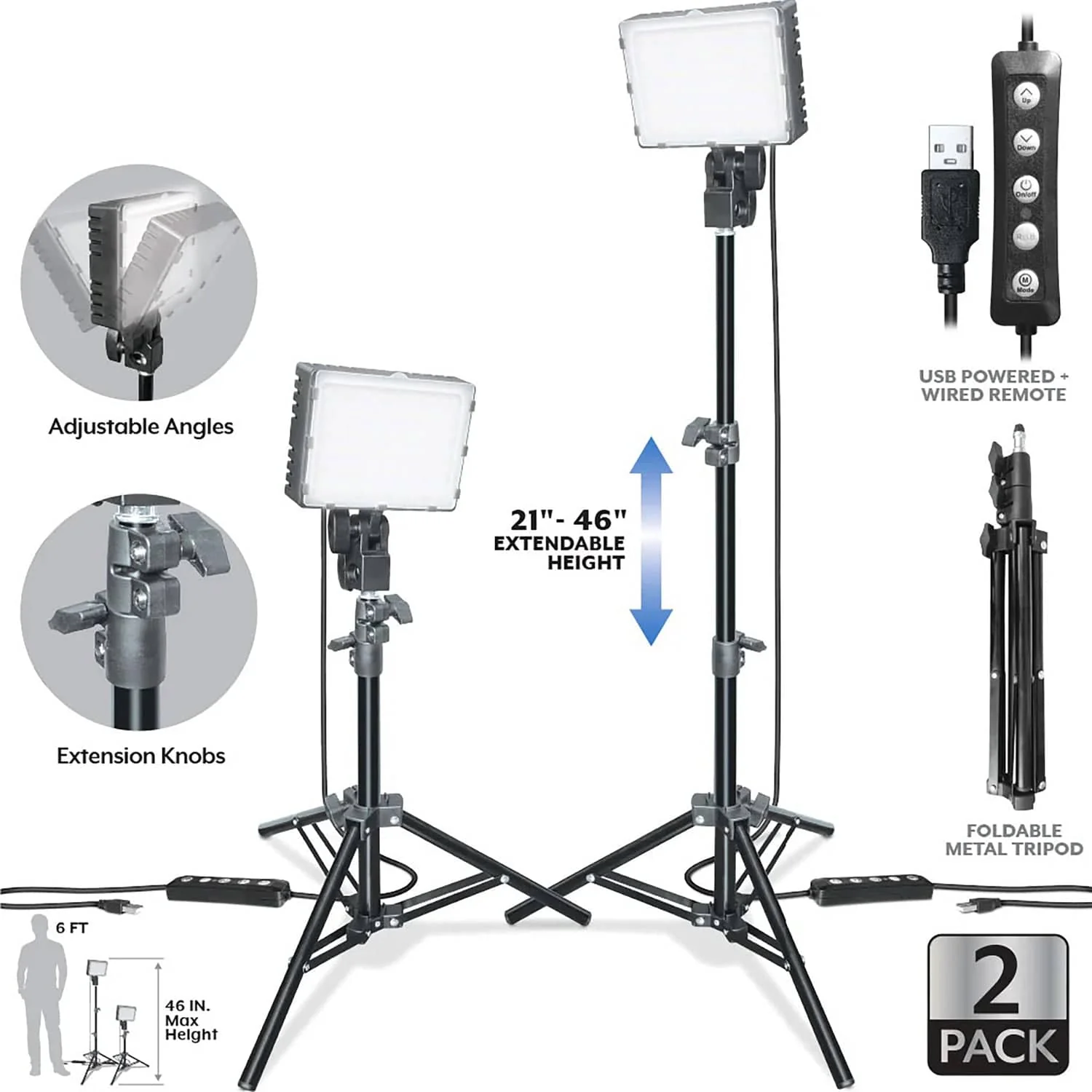 Bower RGB LED Light Kit, 2 Pack - Image 3