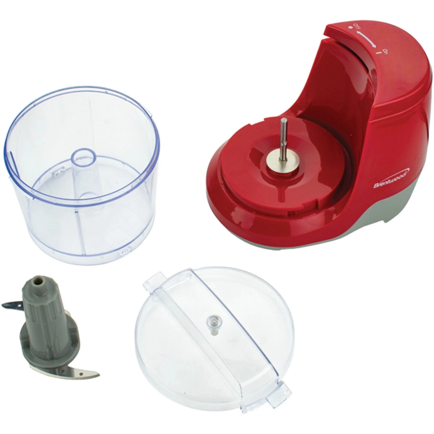 Brentwood 1.5-Cup Mini Food Chopper, Red - Image 4