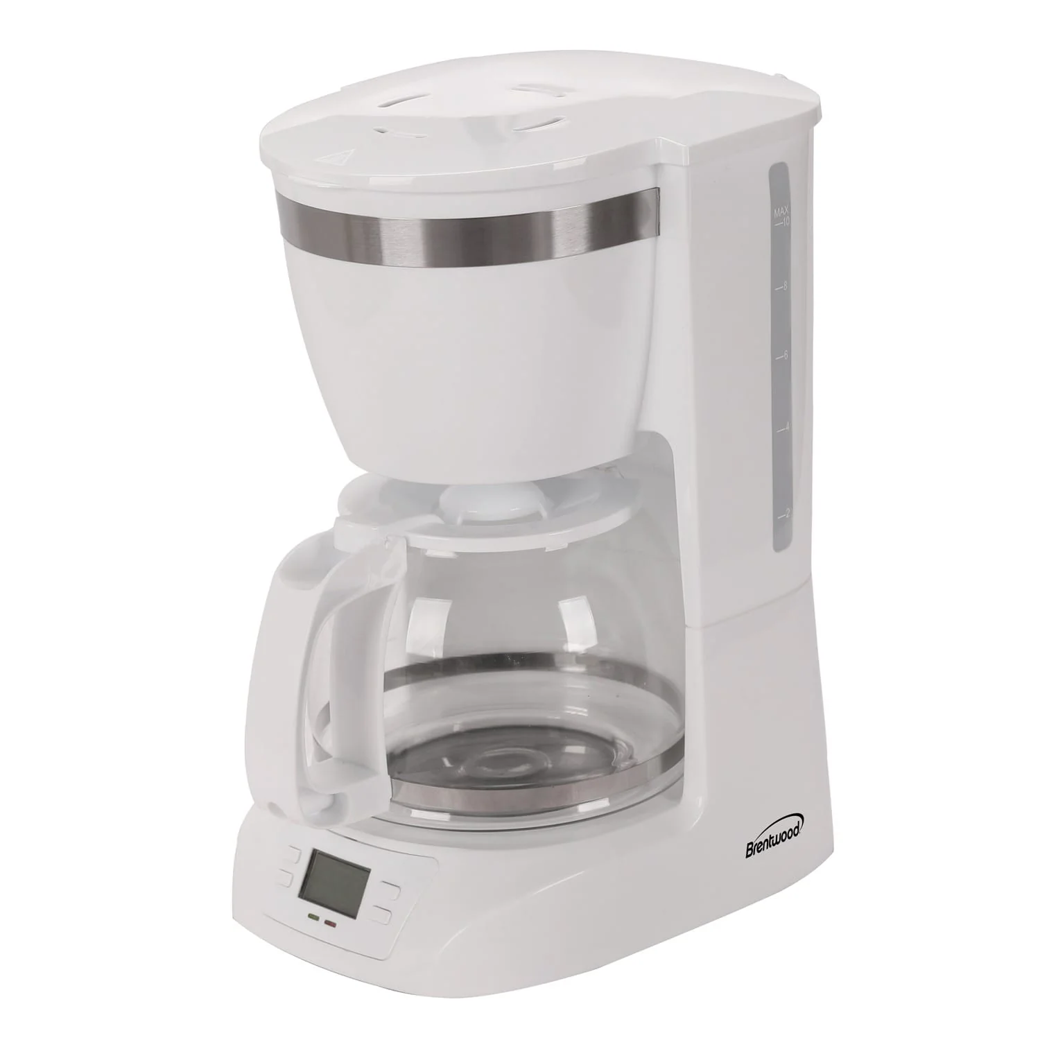 Brentwood 10-Cup Digital Coffee Maker, White
