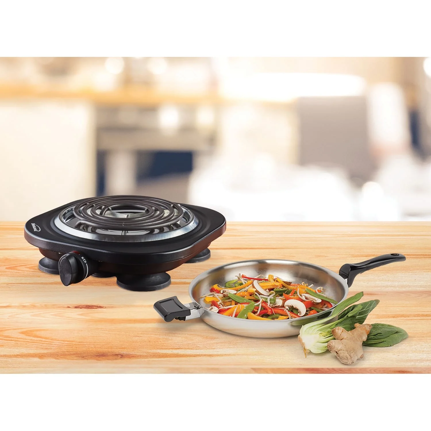 Brentwood 1000-Watt Single Electric Burner, Black - Image 2