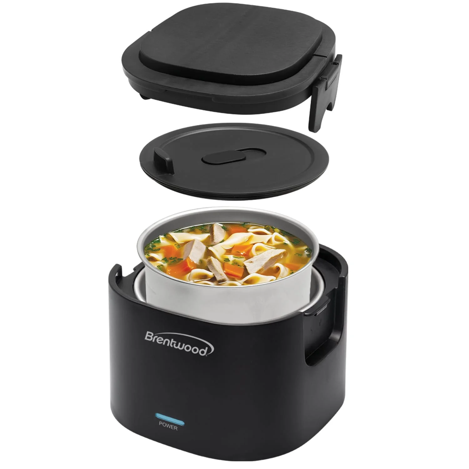 Brentwood 110-Volt 50-Watt 0.625-Qt. Portable Leakproof Electric Lunch Box, Black - Image 2