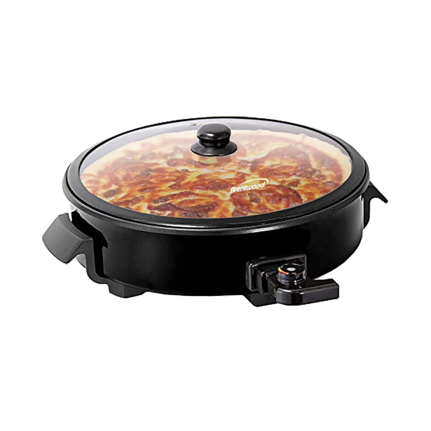 Brentwood 12-Inch Round Nonstick Electric Skillet with Vented Glass Lid - Image 5
