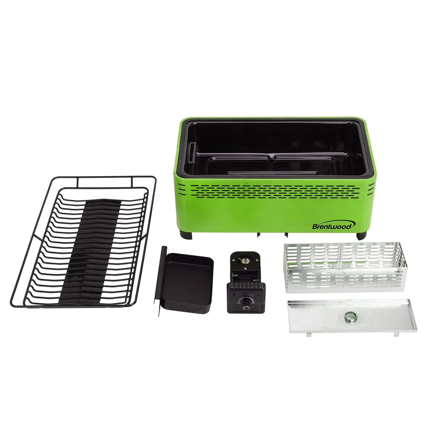 Brentwood 14-In. x 8-In. Rectangular Nonstick Smokeless Portable BBQ - Image 2