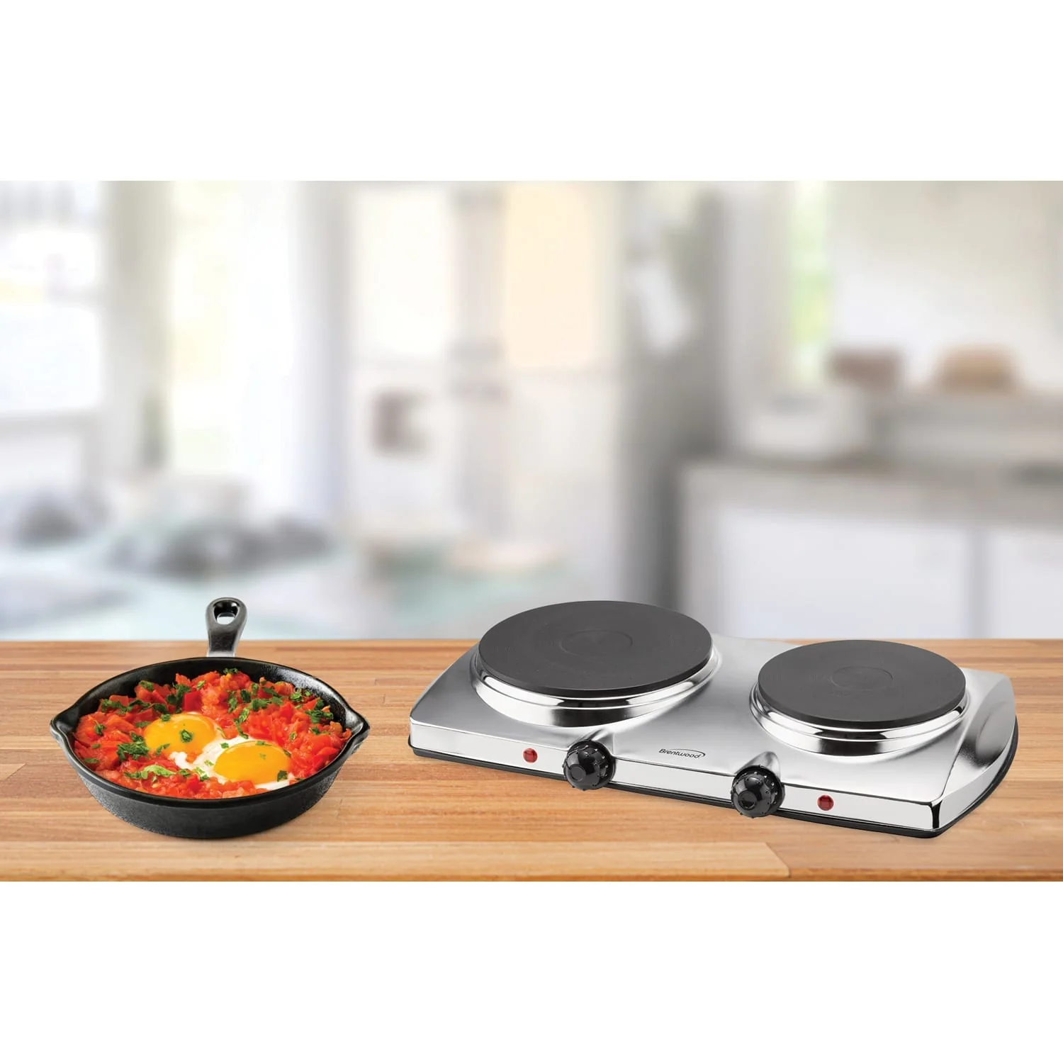 Brentwood 1440-Watt Double-Burner Electric Hot Plate - Image 2