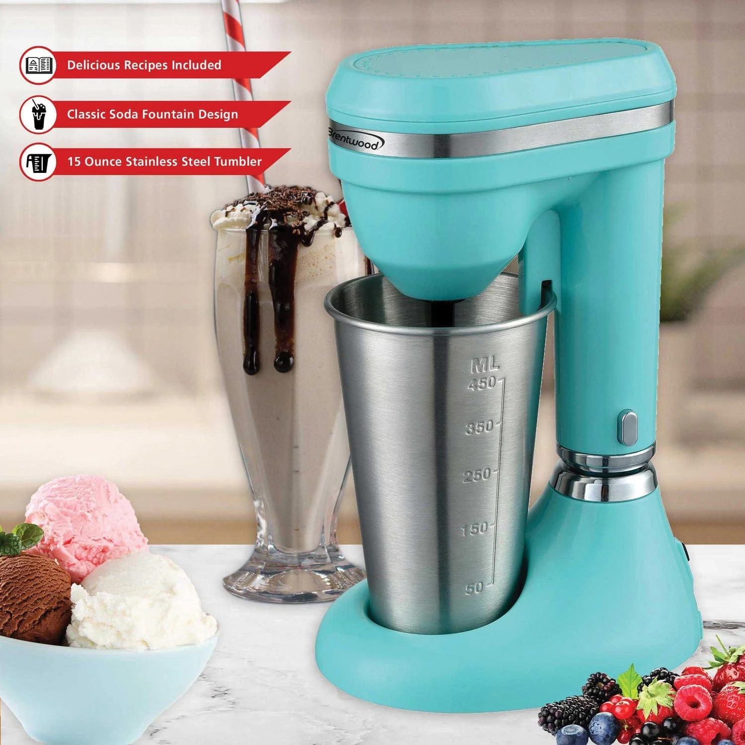 Brentwood 15-Ounce Classic Milkshake Maker - Image 3