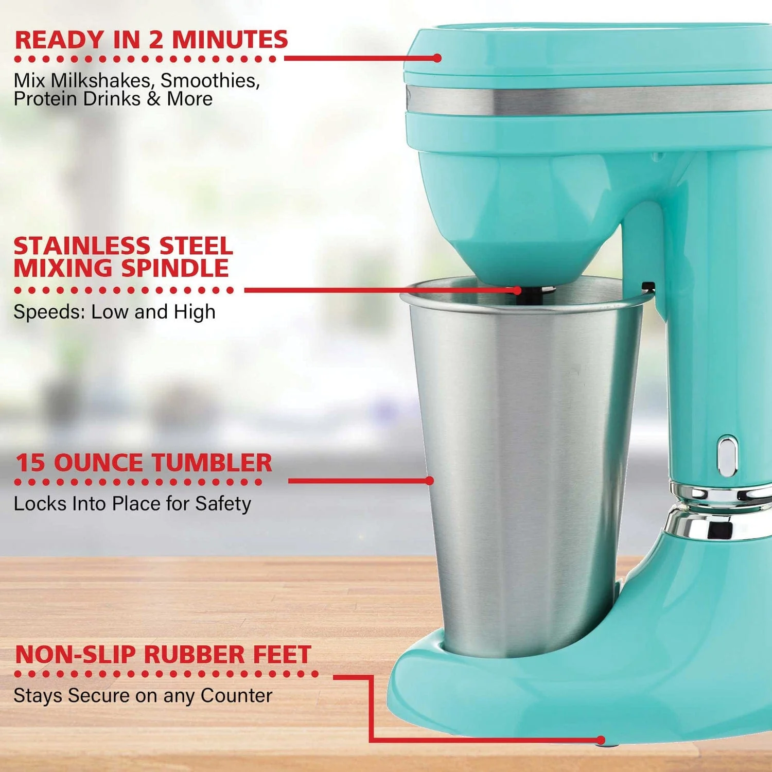 Brentwood 15-Ounce Classic Milkshake Maker - Image 5