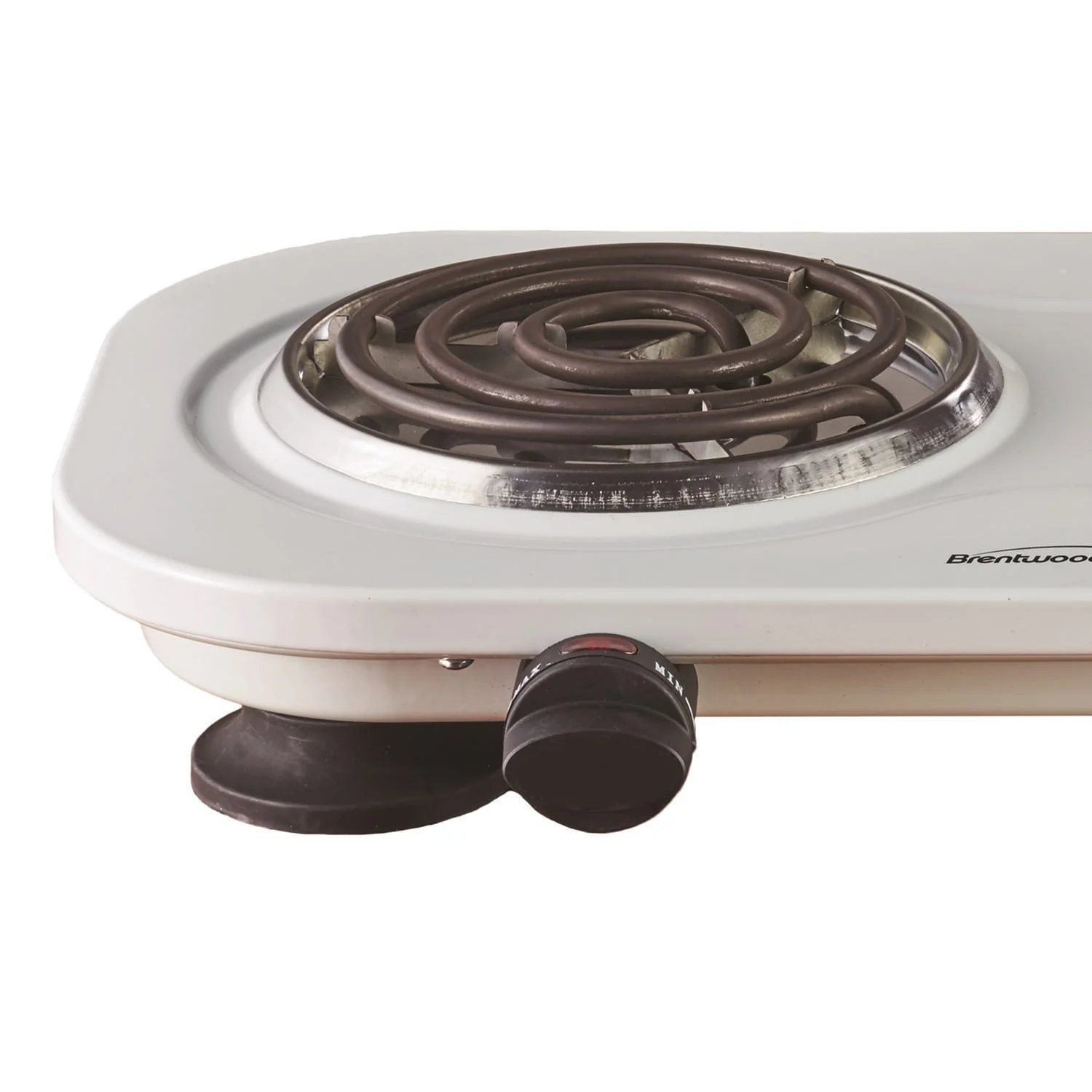 Brentwood 1500-Watt Double Electric Burner, White - Image 2