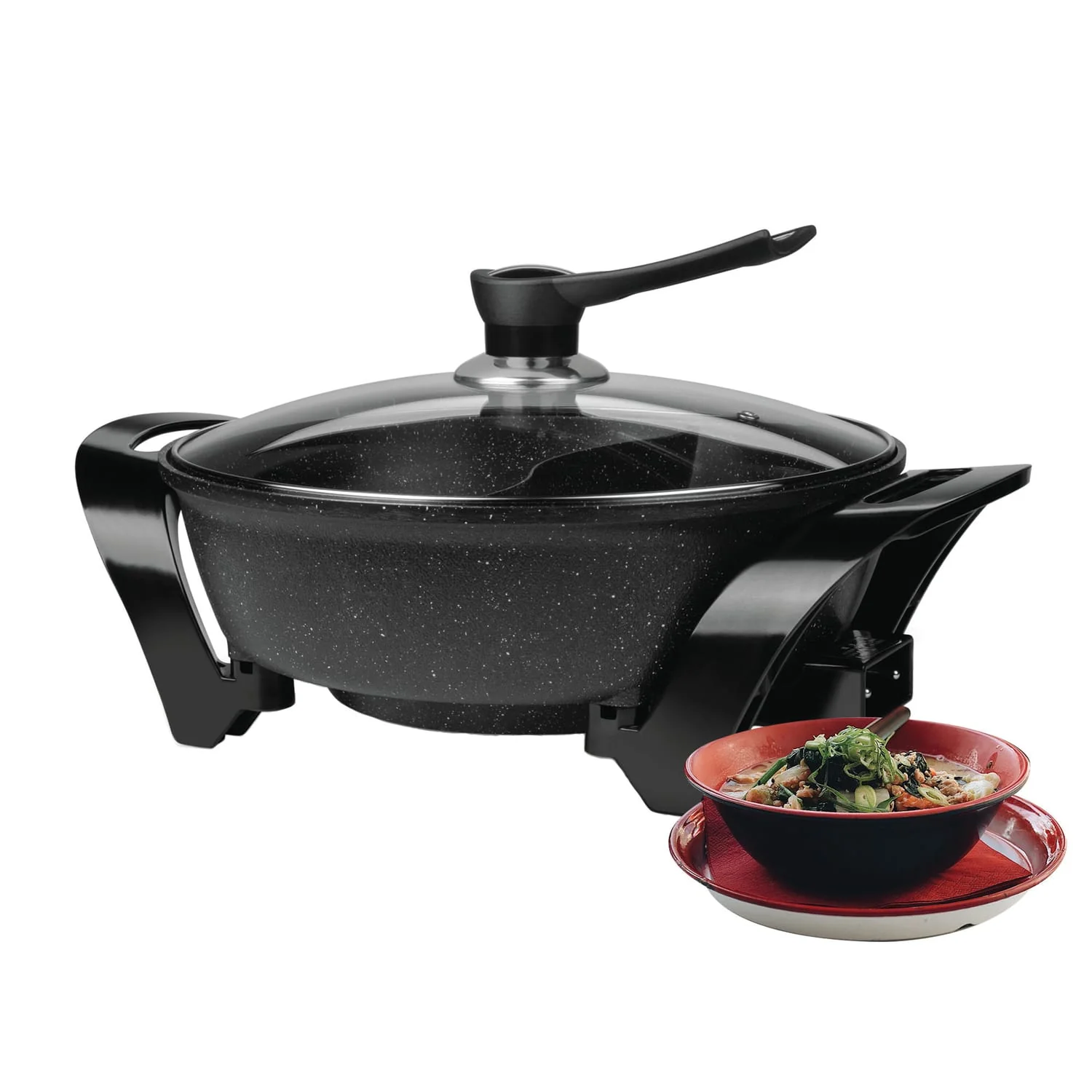 Brentwood 1600-Watt Electric Non-Stick Shabu Shabu Hot Pot - Image 4