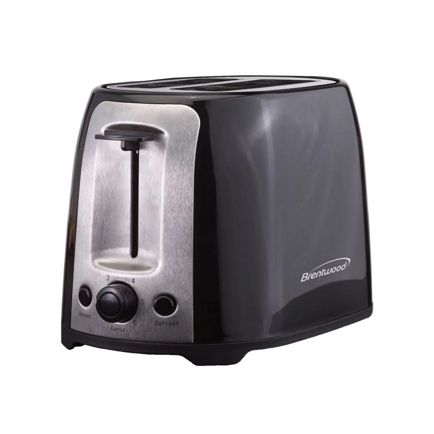Brentwood 2-Slice Cool-Touch Toaster with Extra-Wide Slots, Black