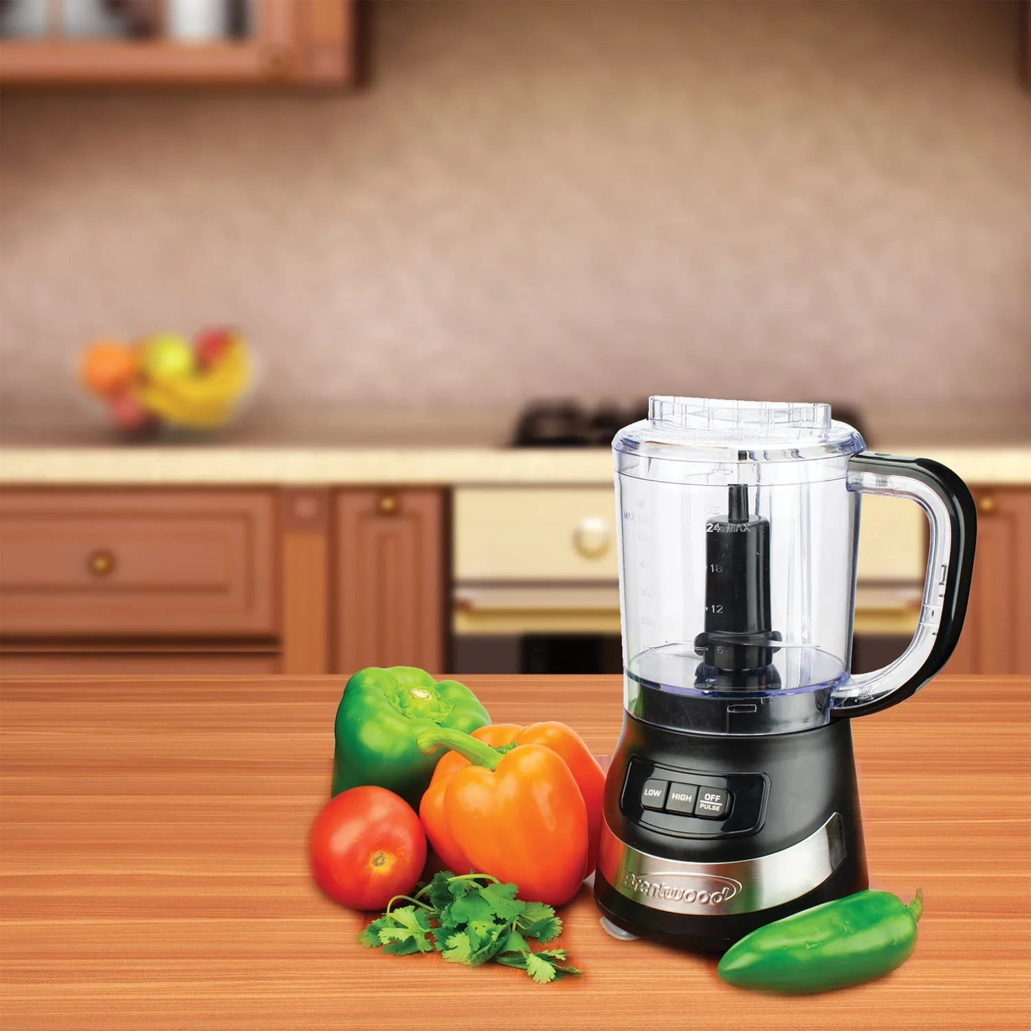 Brentwood 3-Cup Food Processor, Black - Image 3